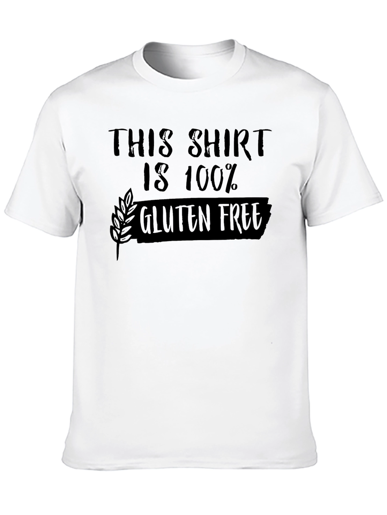 Black 100% Gluten Free Novelty T-Shirt view 10