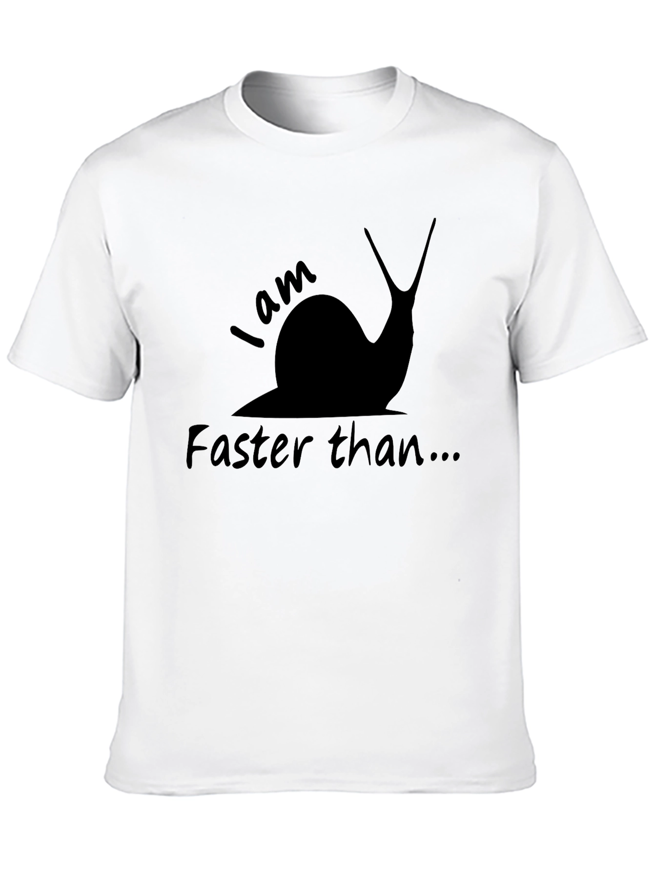 Black Funny Snail Graphic Tee - I am Faster Than... view 10