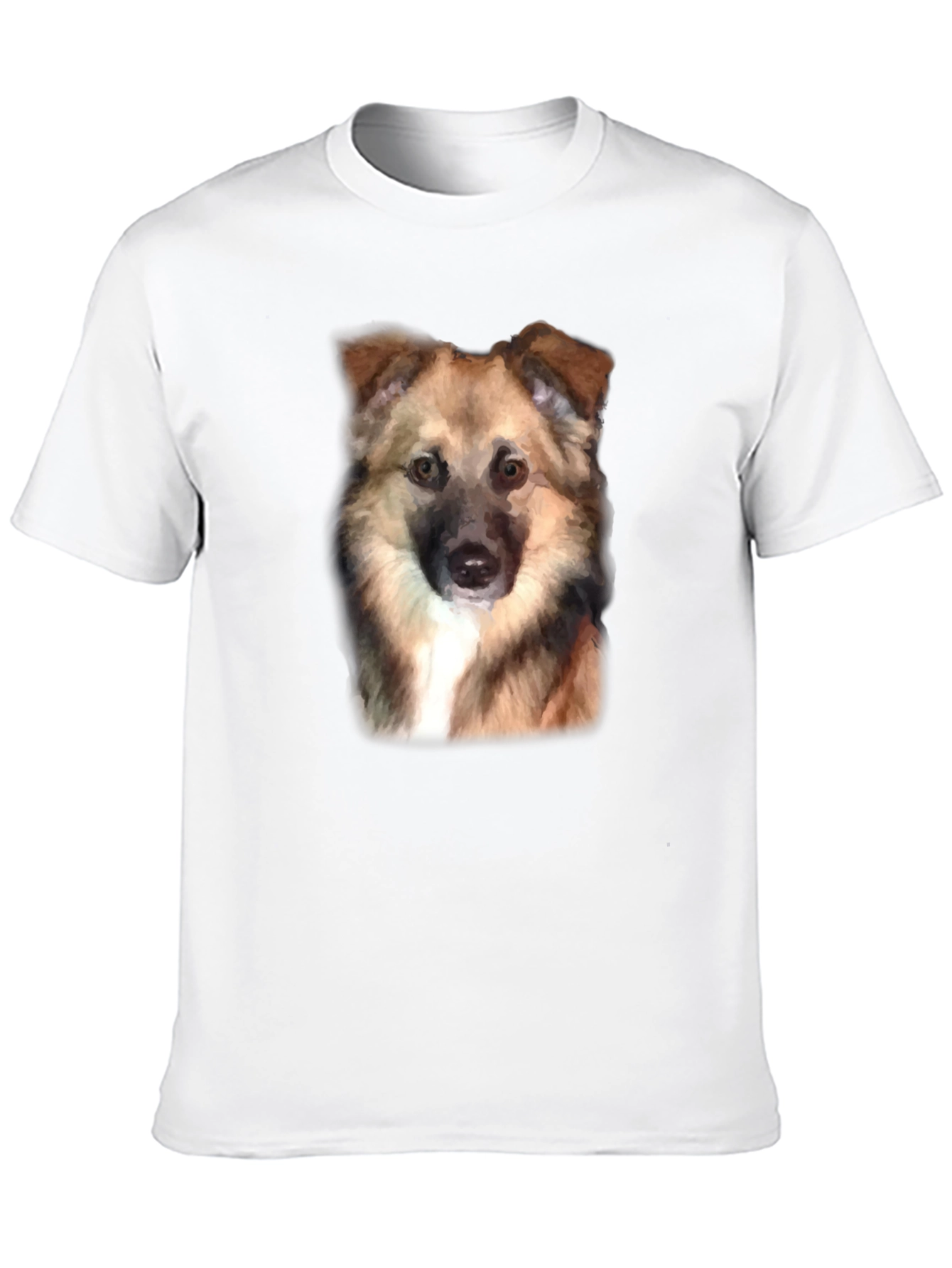 Black Dog Portrait Black T-Shirt view 10