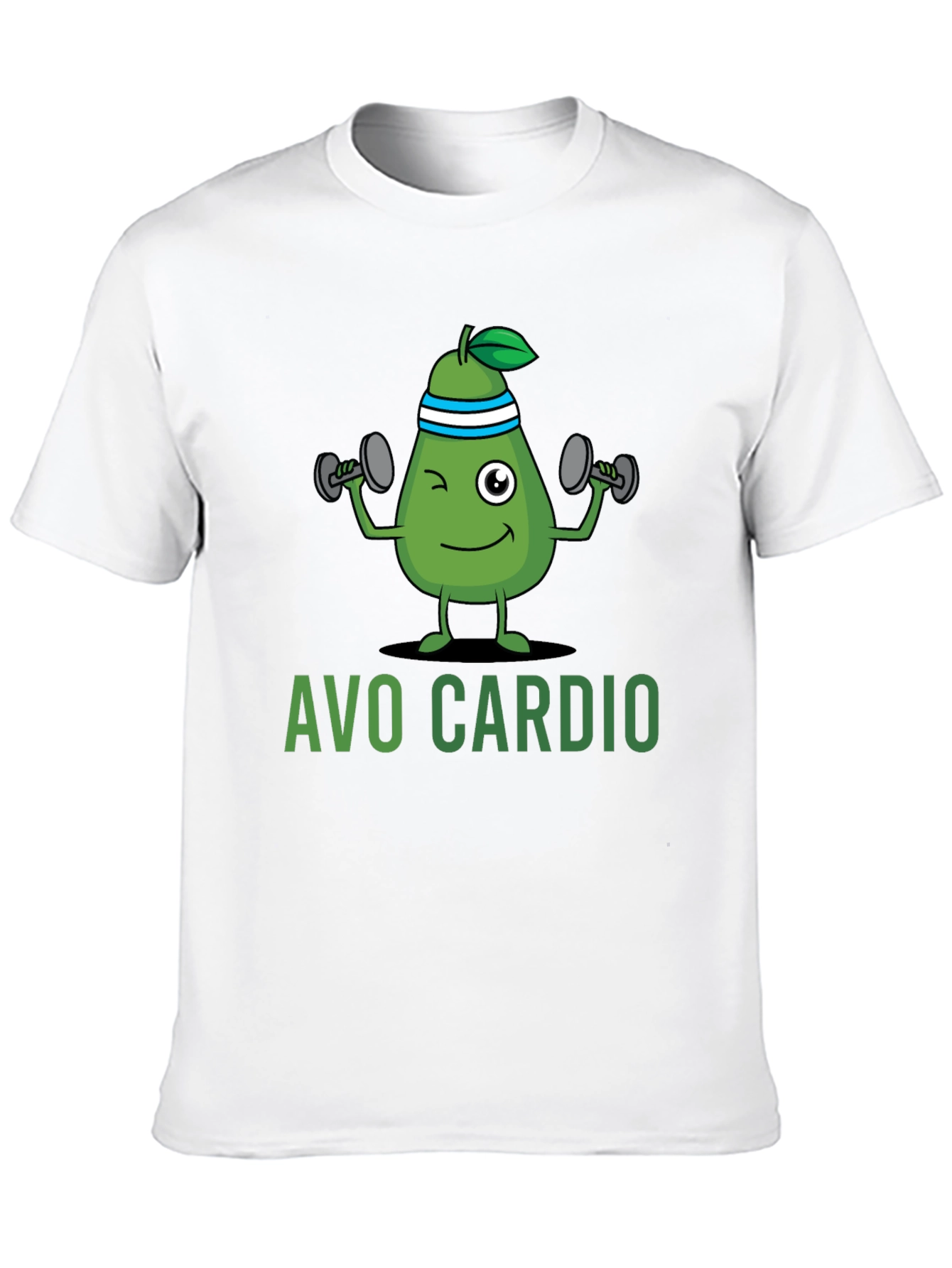 Black Avo Cardio Black T-Shirt - Workout Avocado Design view 10