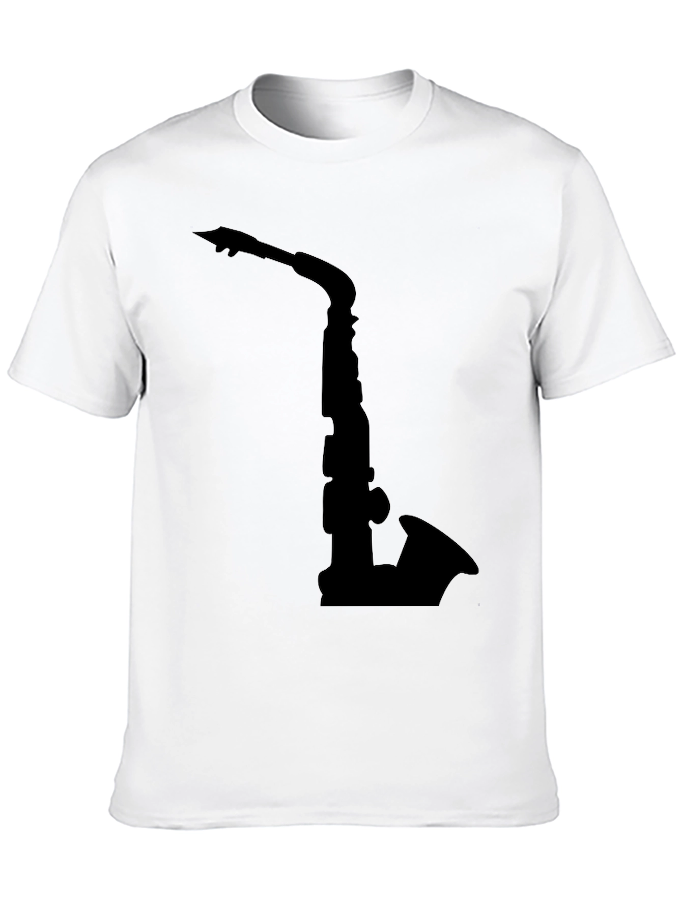 Black Saxophone Graphic Tee - Black Cotton Comfort view 10