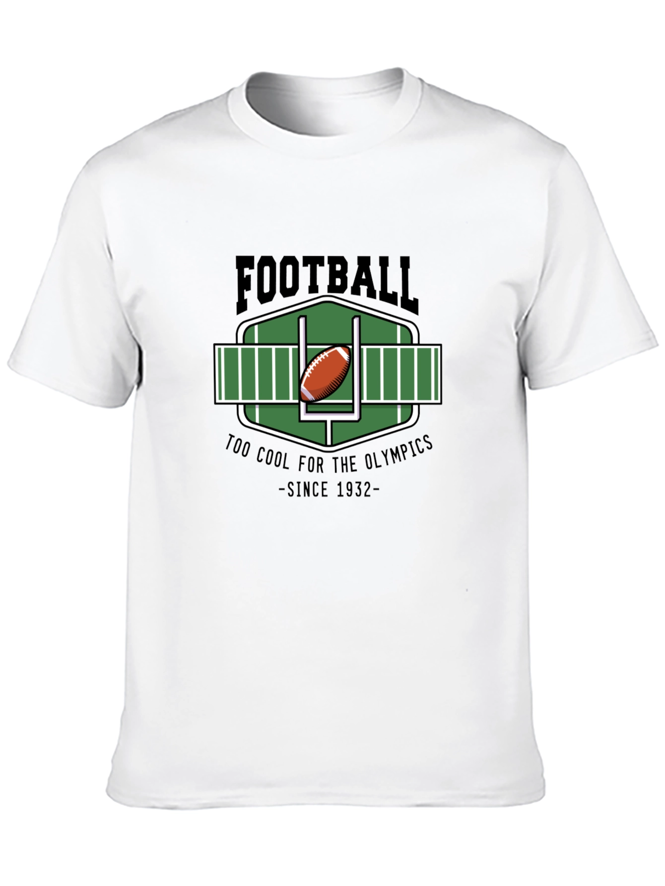 Black Football Too Cool Olympics T-Shirt view 10