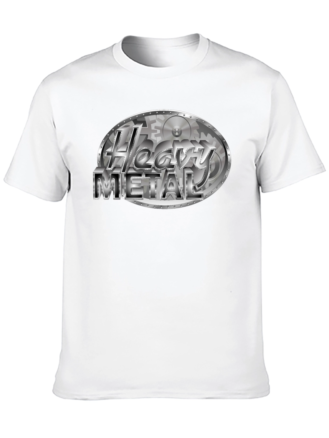 Black Heavy Metal T-Shirt - Gear Design Black Tee view 10