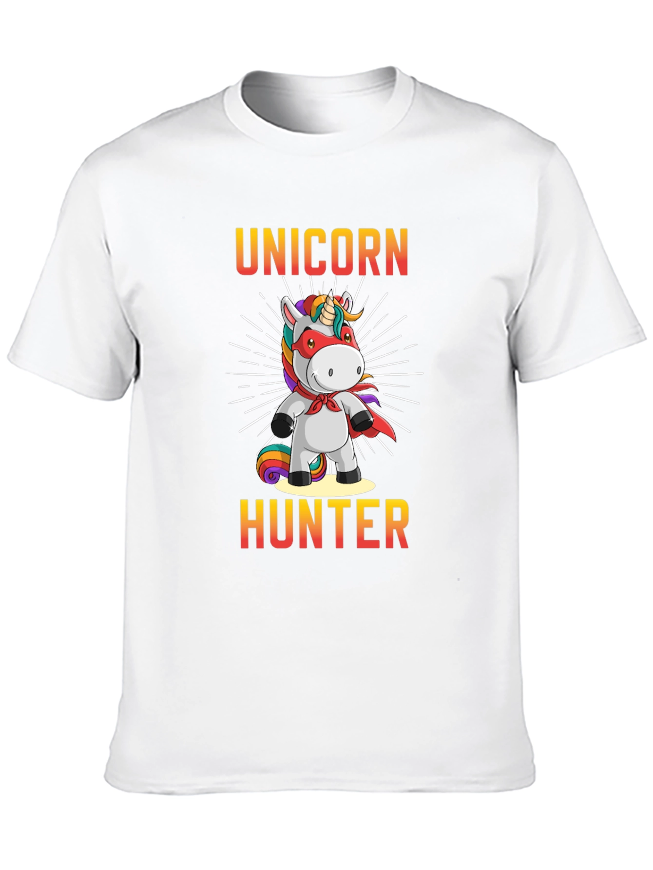 Black Unicorn Hunter Graphic T-Shirt - Funny Animal Tee view 10