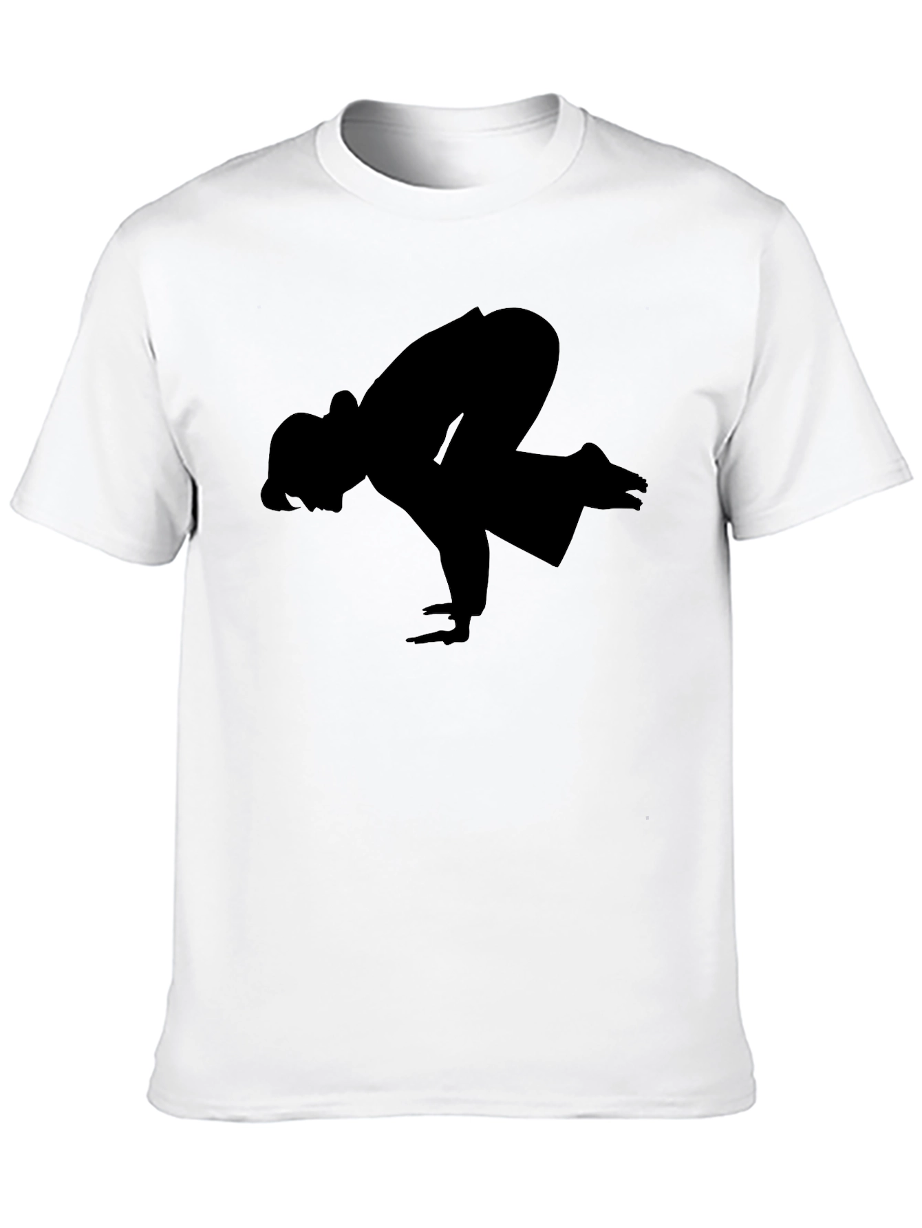 Black Crow Pose Yoga Black T-Shirt view 10