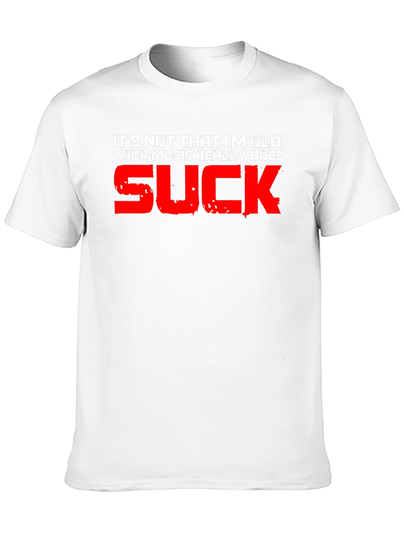 Black Funny "Your Music Sucks" Graphic Tee - Black Cotton T-Shirt view 10