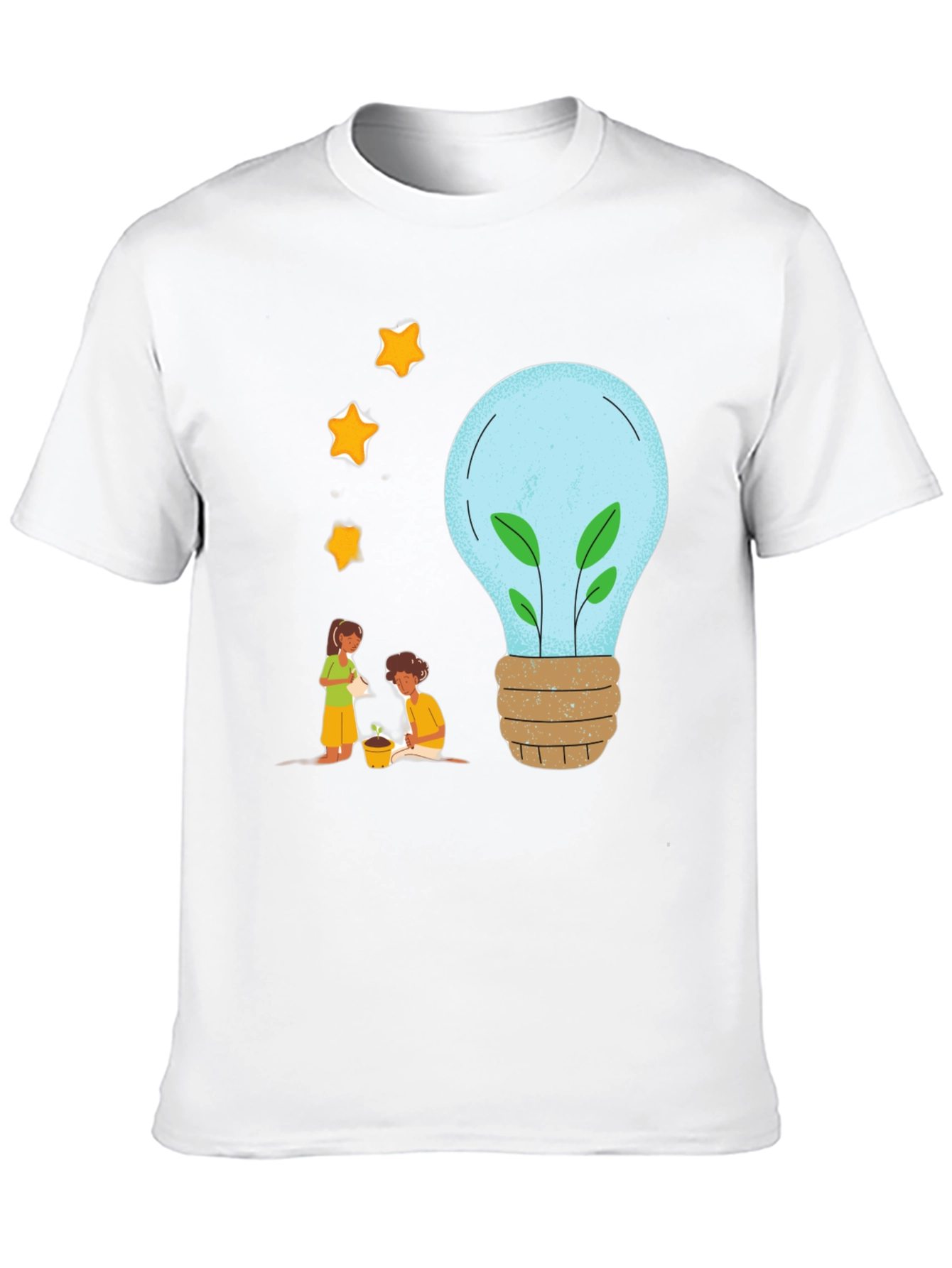 Black Eco-Friendly Graphic Tee - Plant a Brighter Future view 10