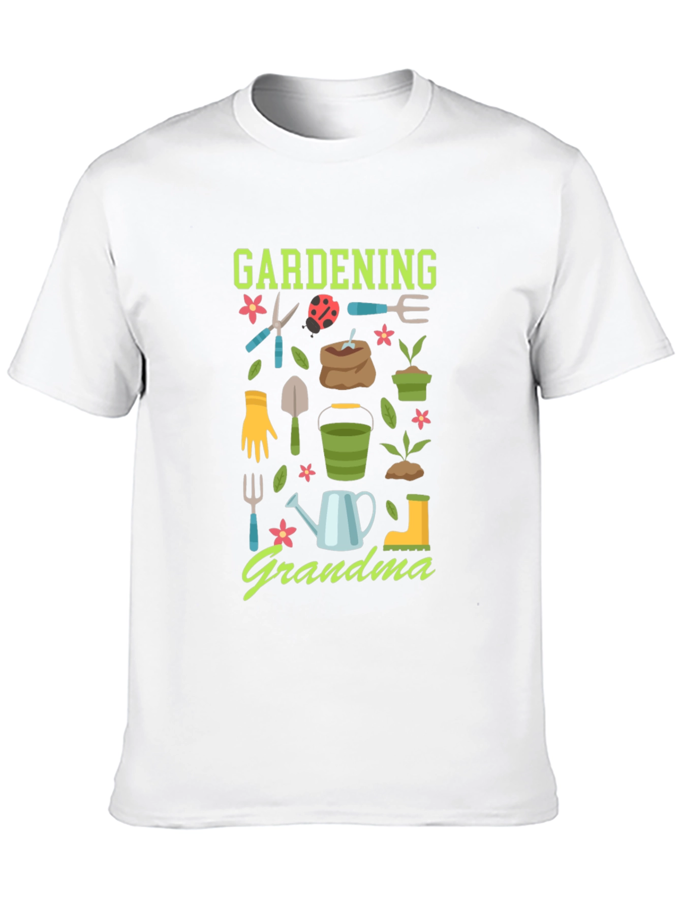 Black Gardening Grandma T-Shirt view 10