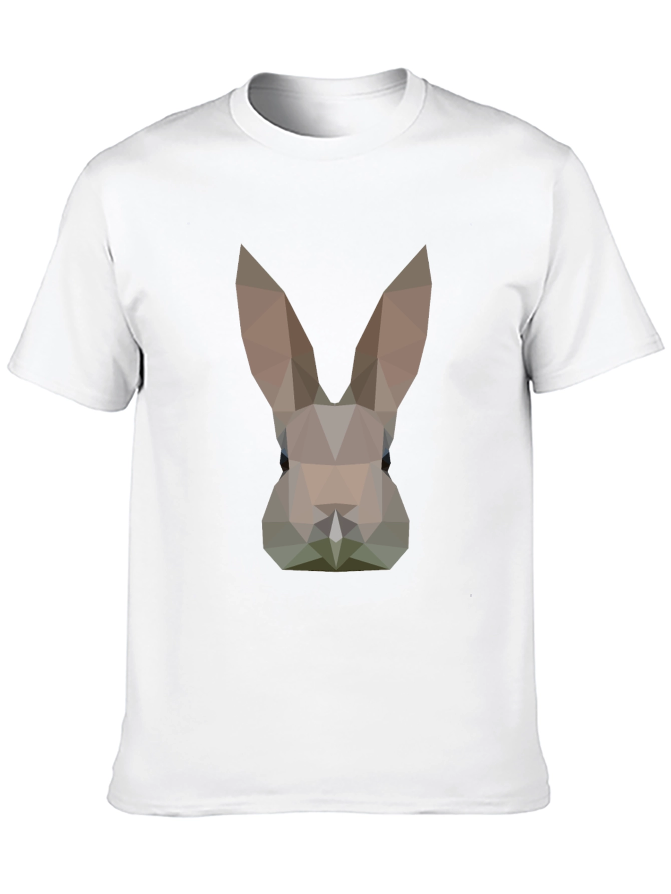 Black Geometric Bunny Black T-Shirt view 10