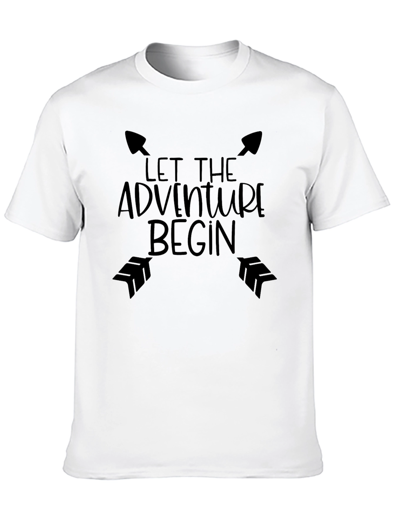Black Adventure Begins Graphic Tee - Black view 10