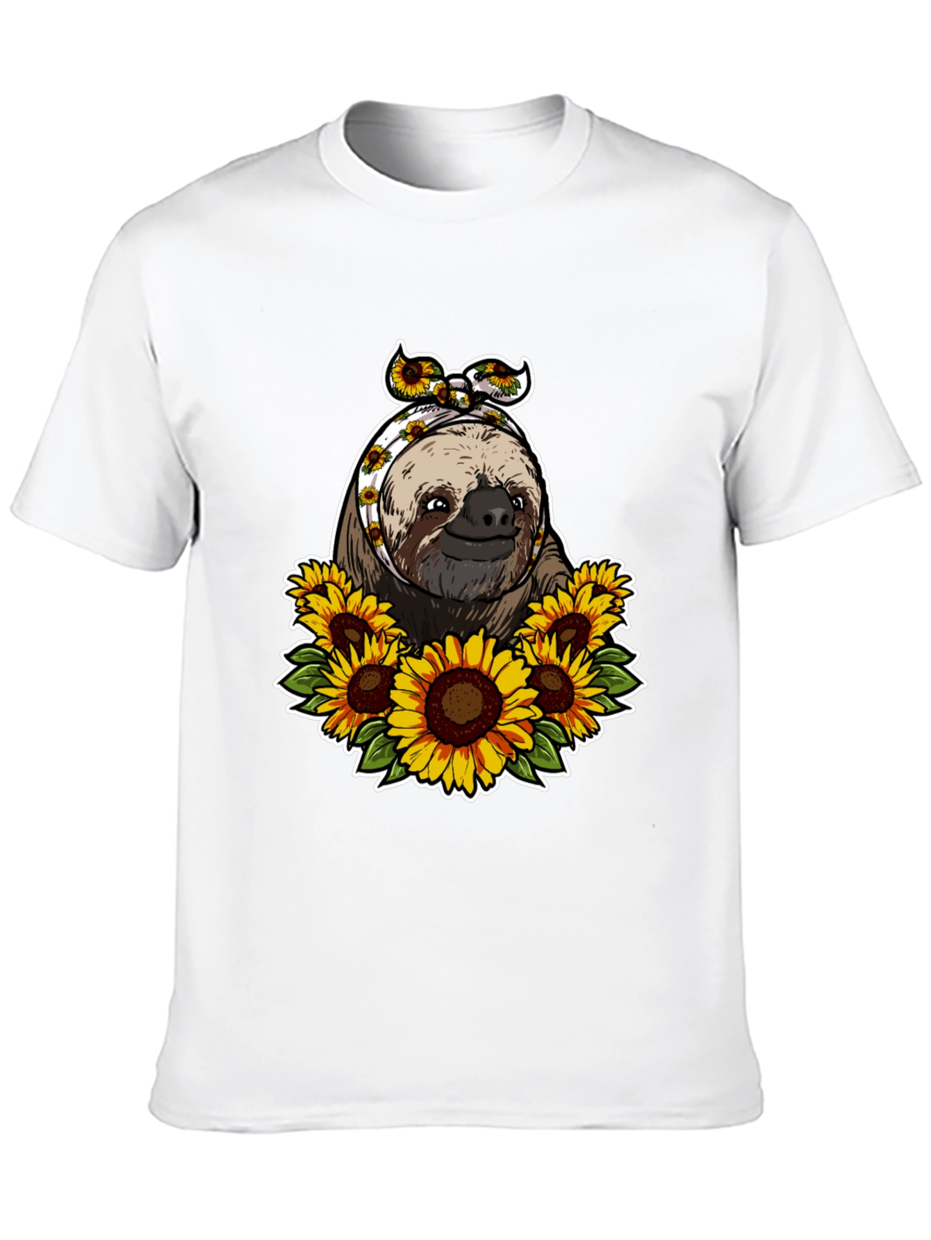 Black Sloth & Sunflower Graphic Tee view 10