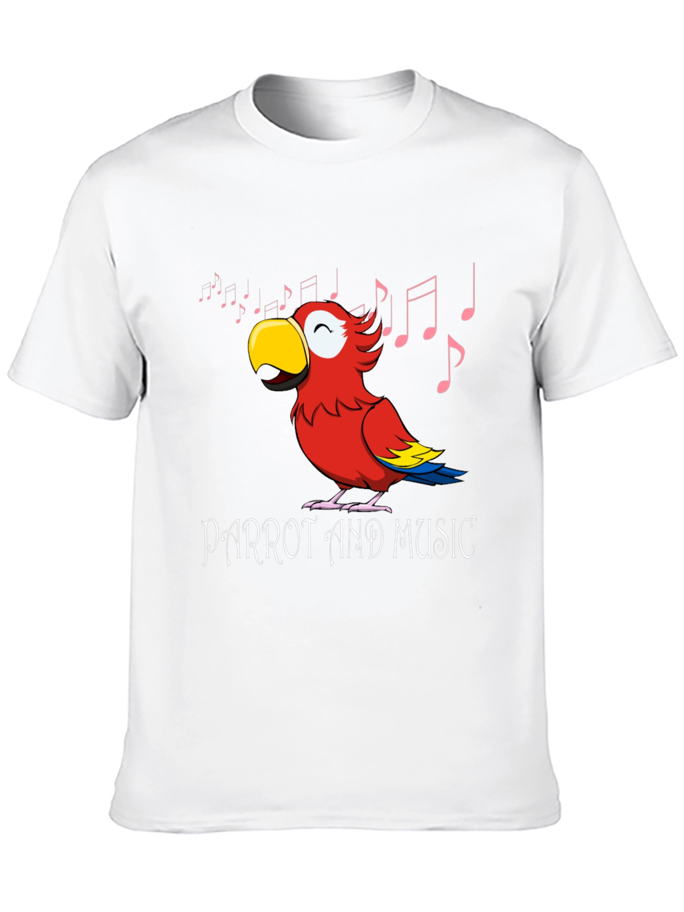 Black Parrot and Music T-Shirt - Black view 10