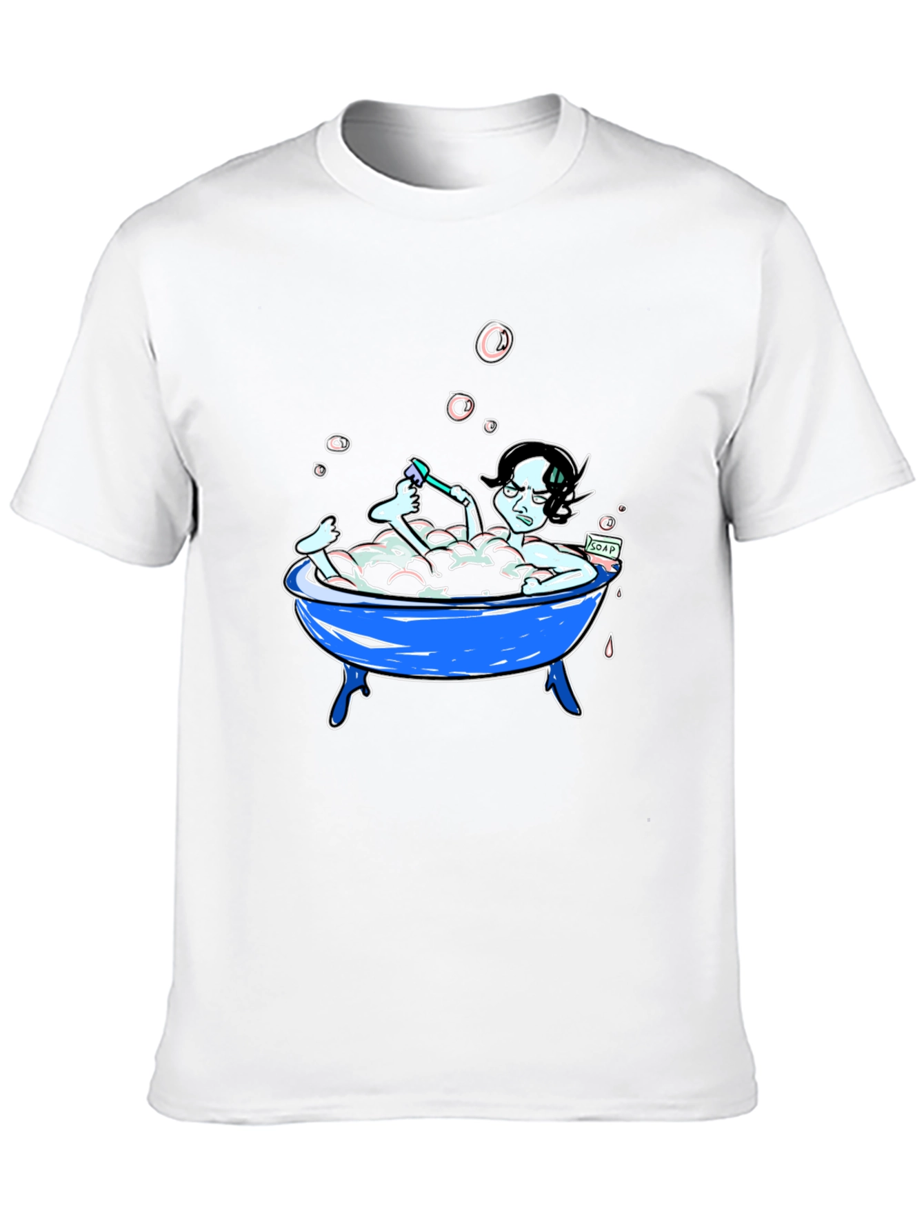 Black Cartoon Bath T-Shirt view 10