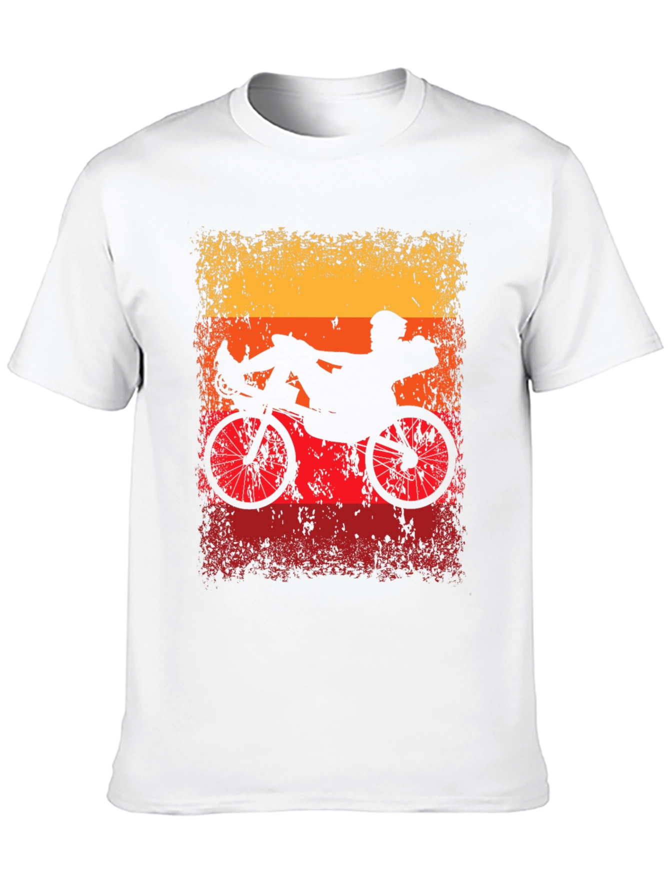 Black Recumbent Bike Silhouette Graphic Tee view 10