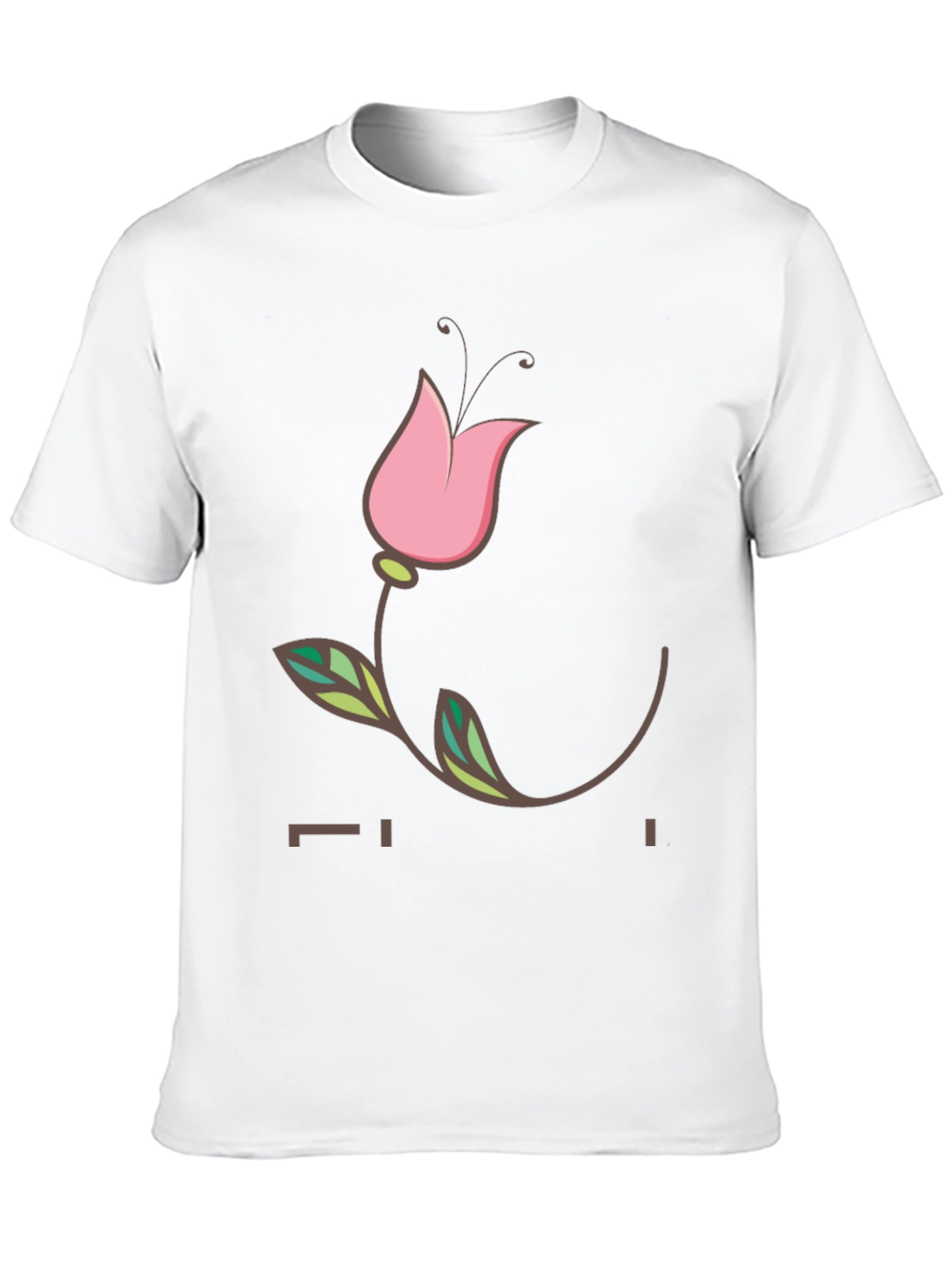 Black Black T-Shirt with Floral Tulip Graphic view 10