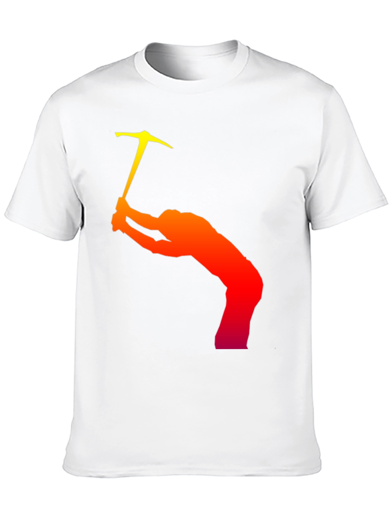 Black Climbing Silhouette Graphic T-Shirt - Black Cotton Tee view 10