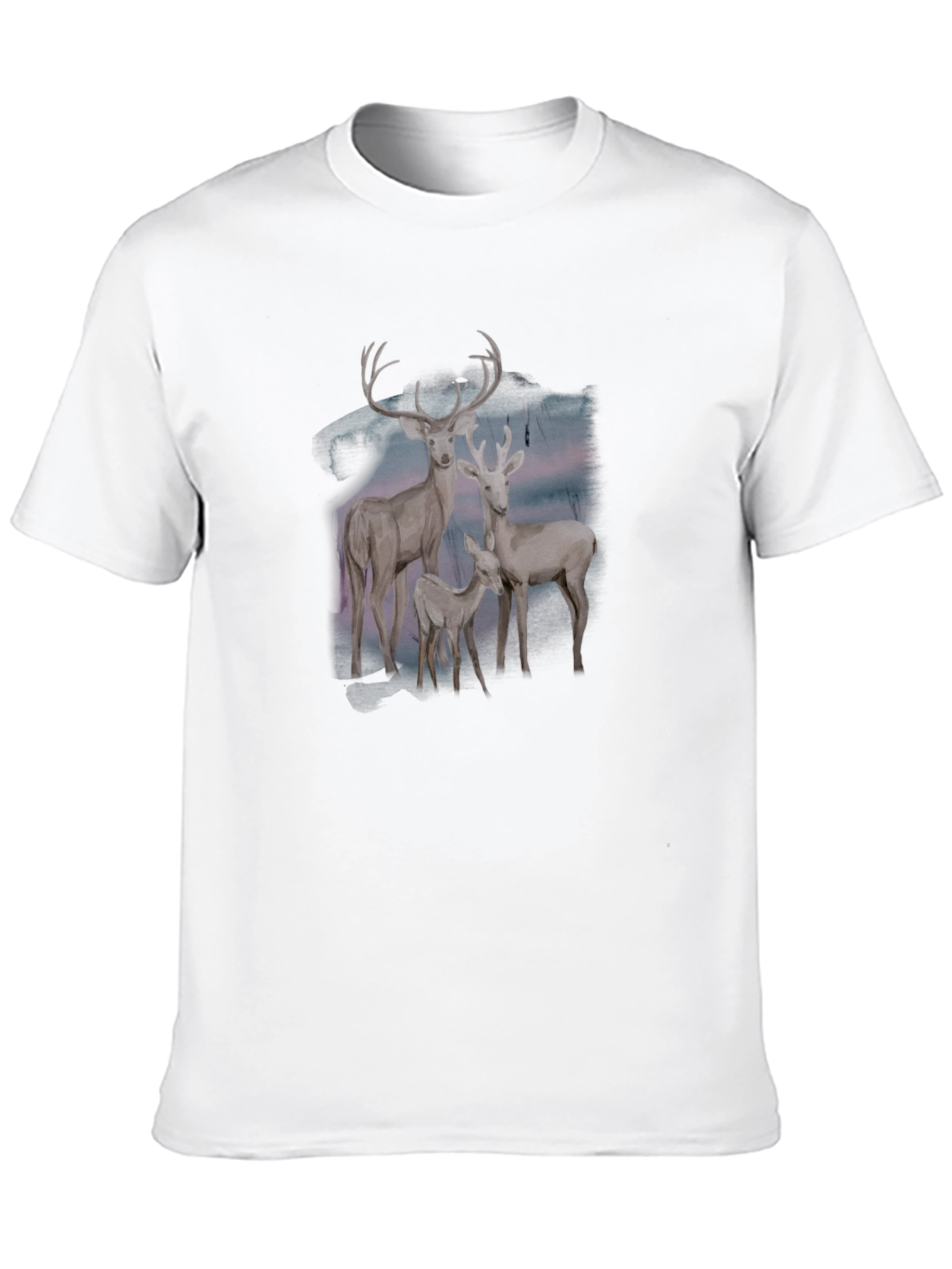 Black Deer Family Graphic Tee - Black Cotton Blend view 10
