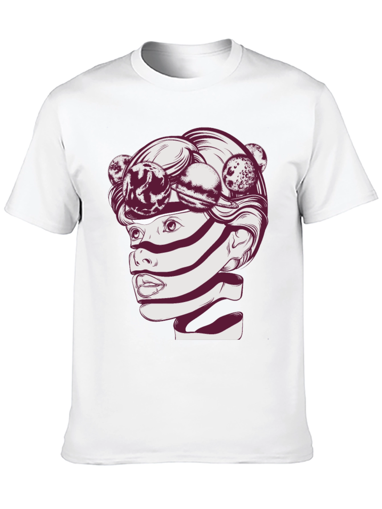 Black Unique Graphic Print Crew Neck T-Shirt view 10