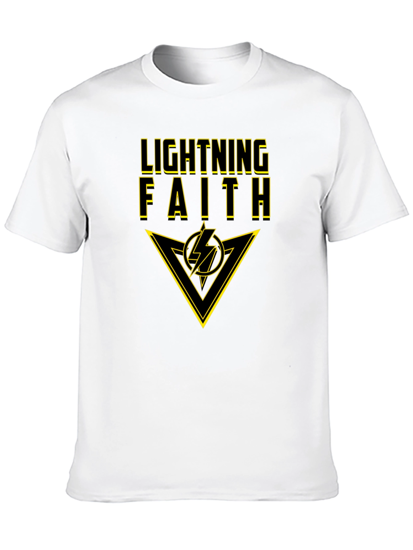 Black Lightning Faith Black T-Shirt - Bold Graphic Tee view 10