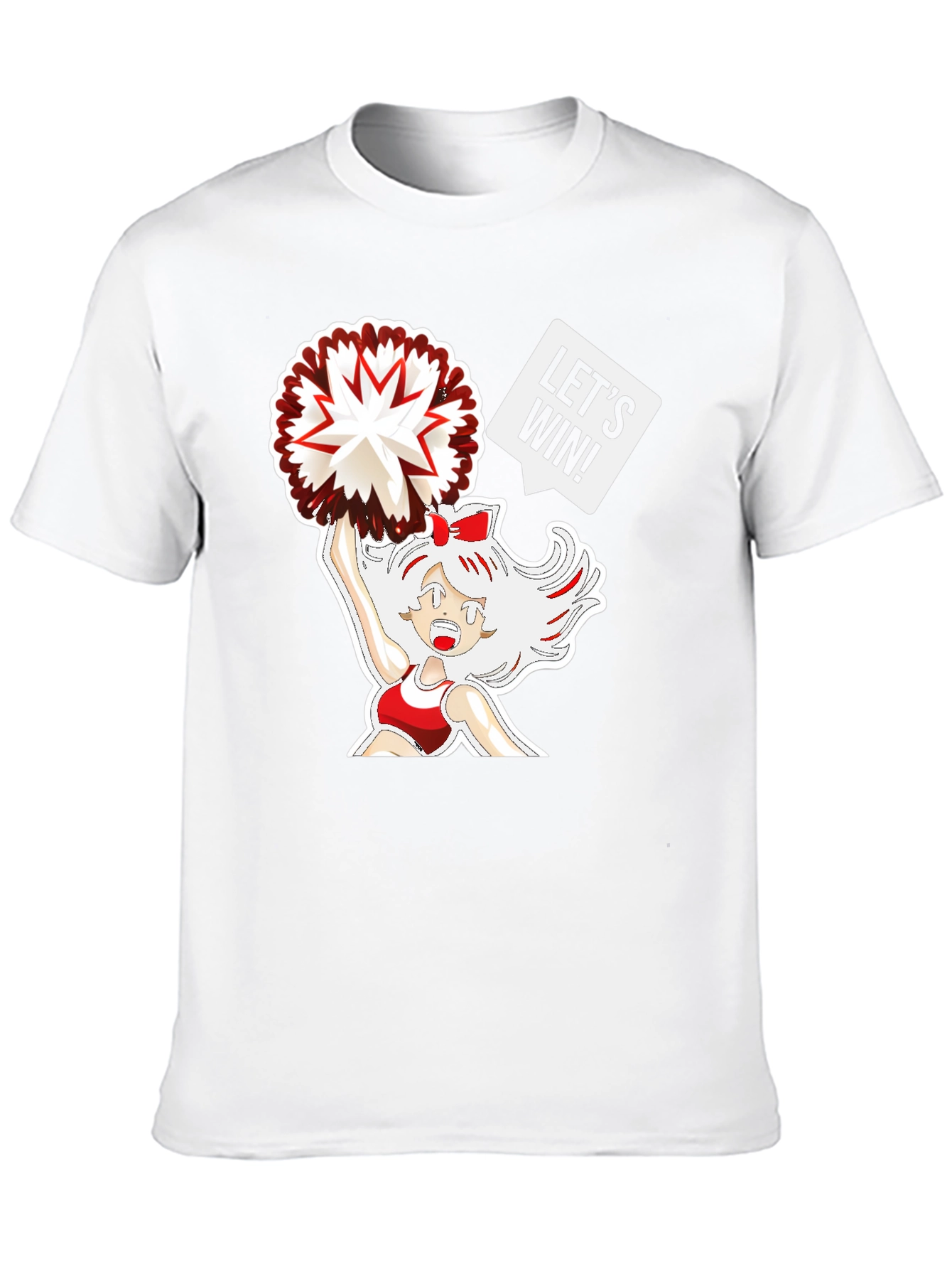 Black Cheerleader Graphic T-Shirt - Let's Win! view 10