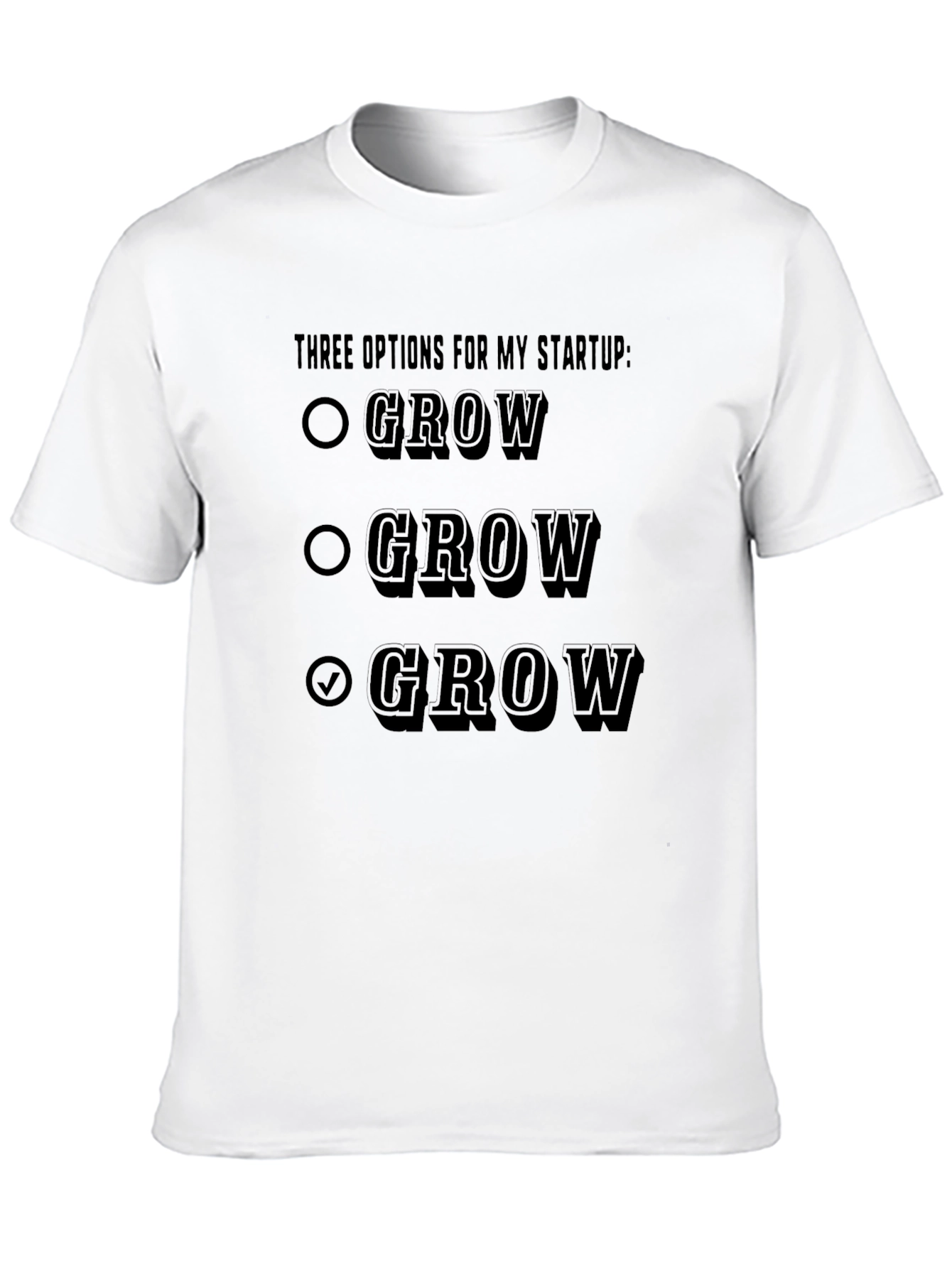 Black Grow Startup T-Shirt - Funny Entrepreneur Tee view 10