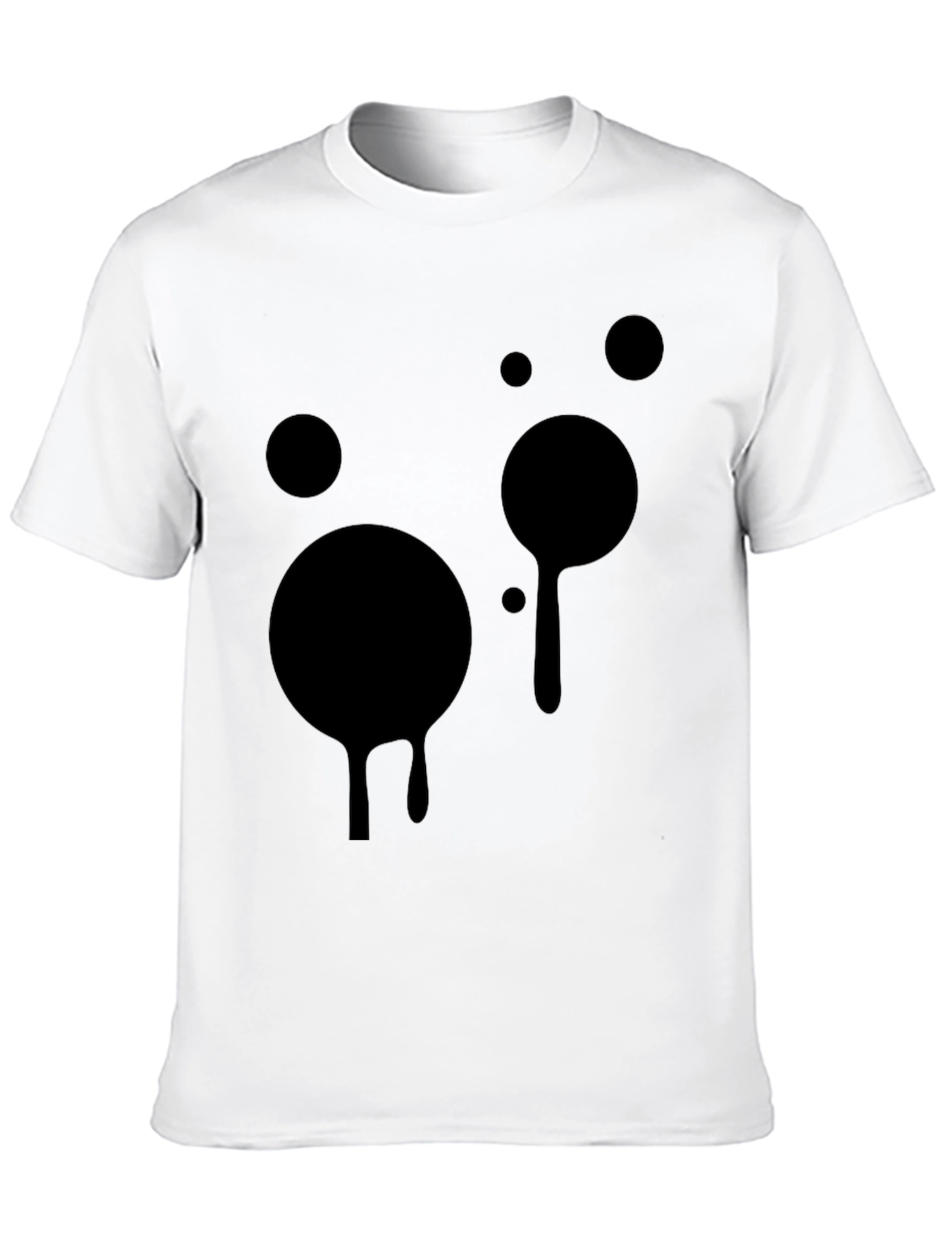 Black Abstract Drip Tee - Modern Graphic Black T-Shirt view 10