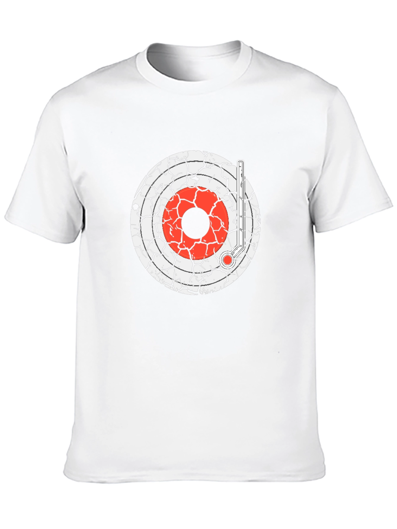 Black Cracked Target T-Shirt - Vintage Style view 10