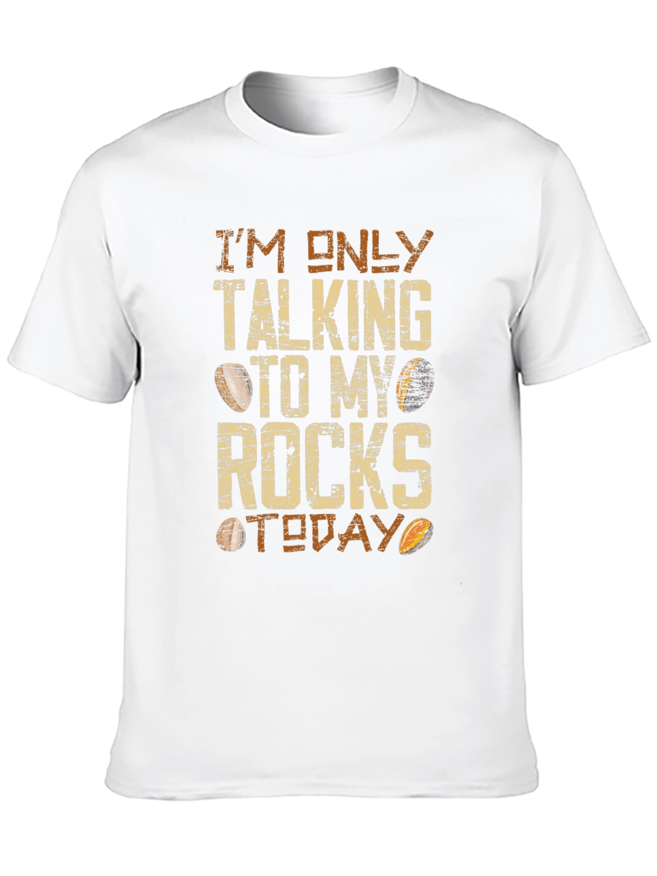 Black I'm Only Talking to My Rocks Today Graphic Tee view 10