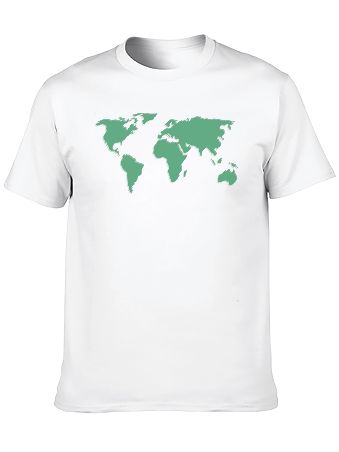 Black World Map Graphic Tee - Black Cotton T-Shirt view 10