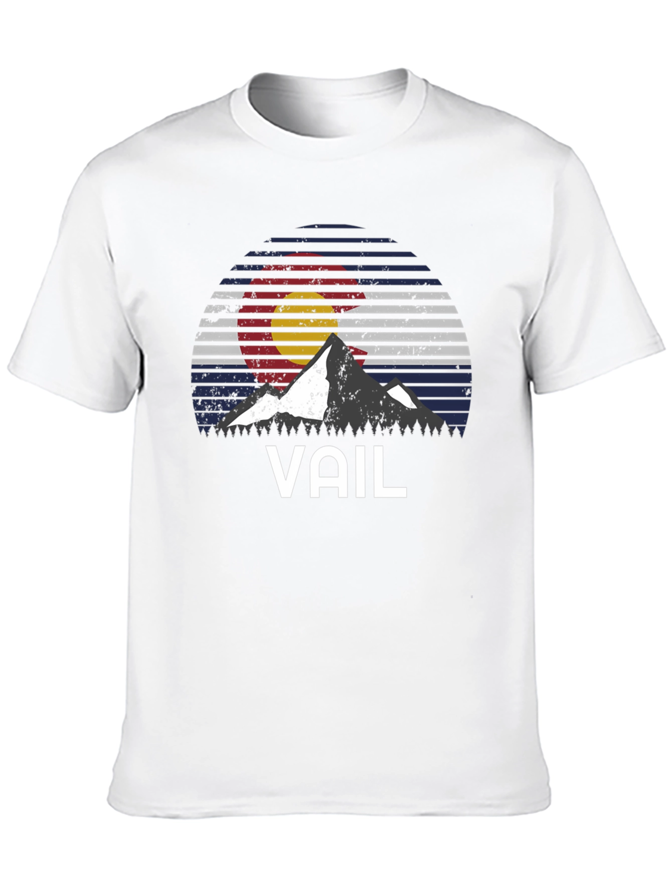 Vail Colorado Flag Mountain Graphic T-Shirt - 10