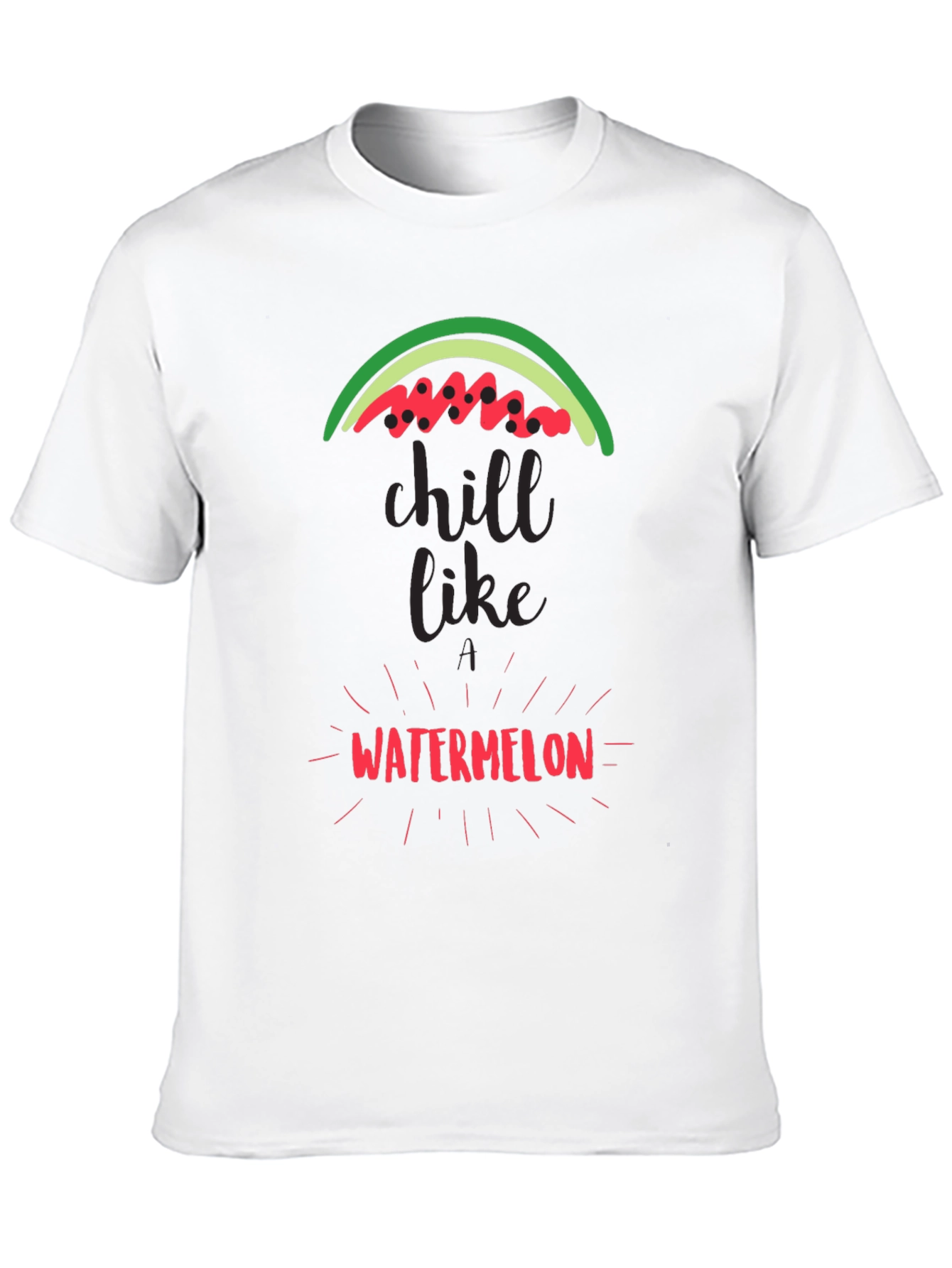 Black Chill Like Watermelon Black Graphic Tee view 10