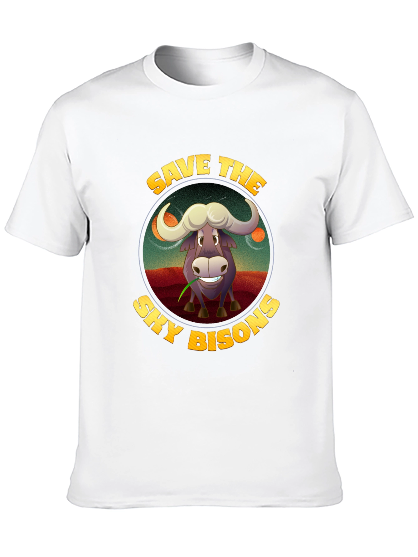 Black Save the Sky Bison Graphic T-Shirt view 10