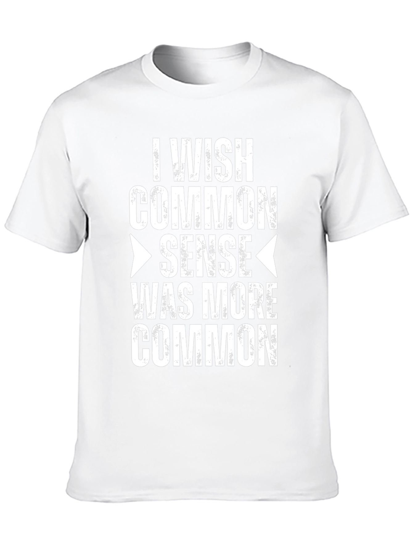 Black I Wish Common Sense T-Shirt - Funny Slogan Tee view 10