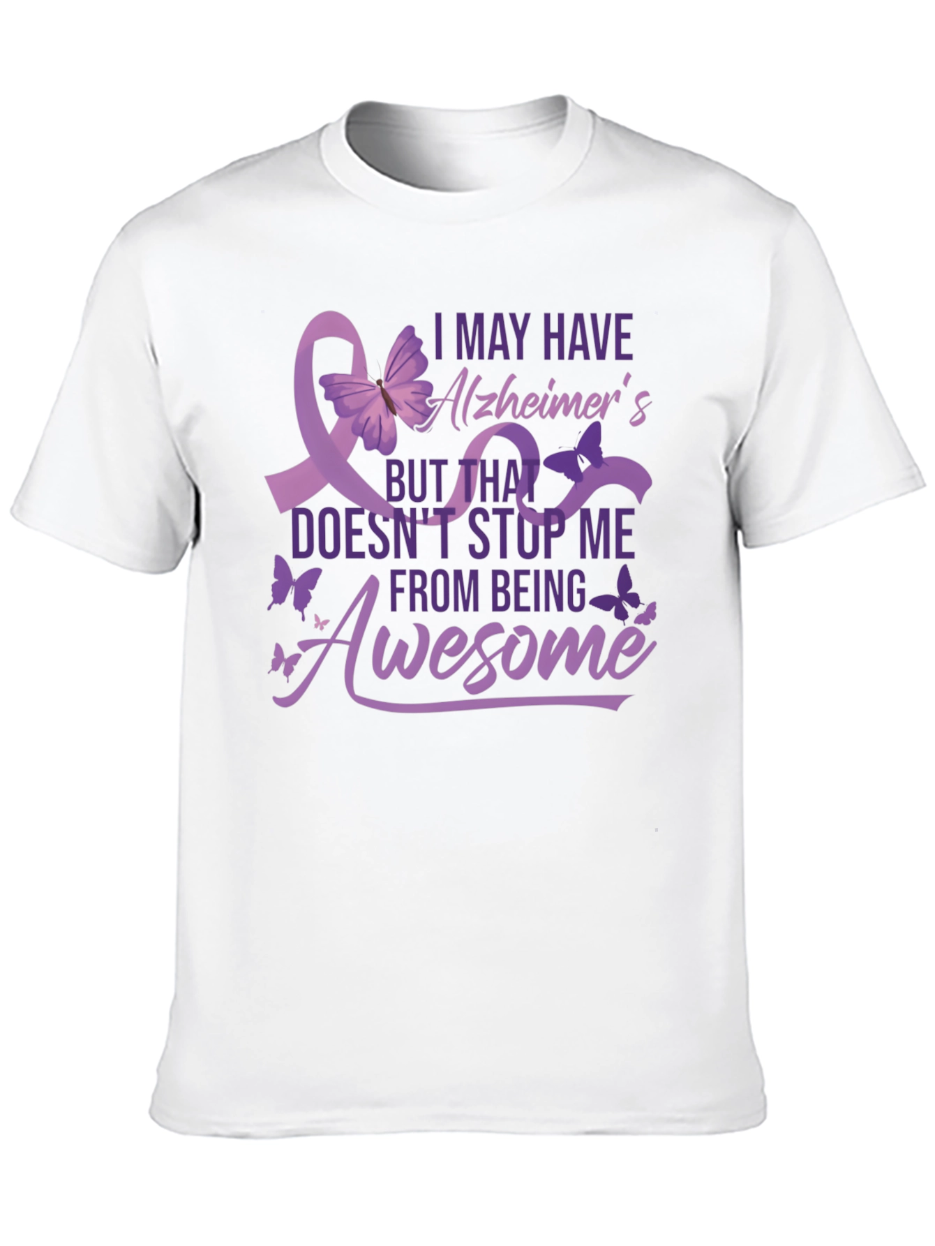 Black Alzheimer's Awareness T-Shirt - Awesome! view 10