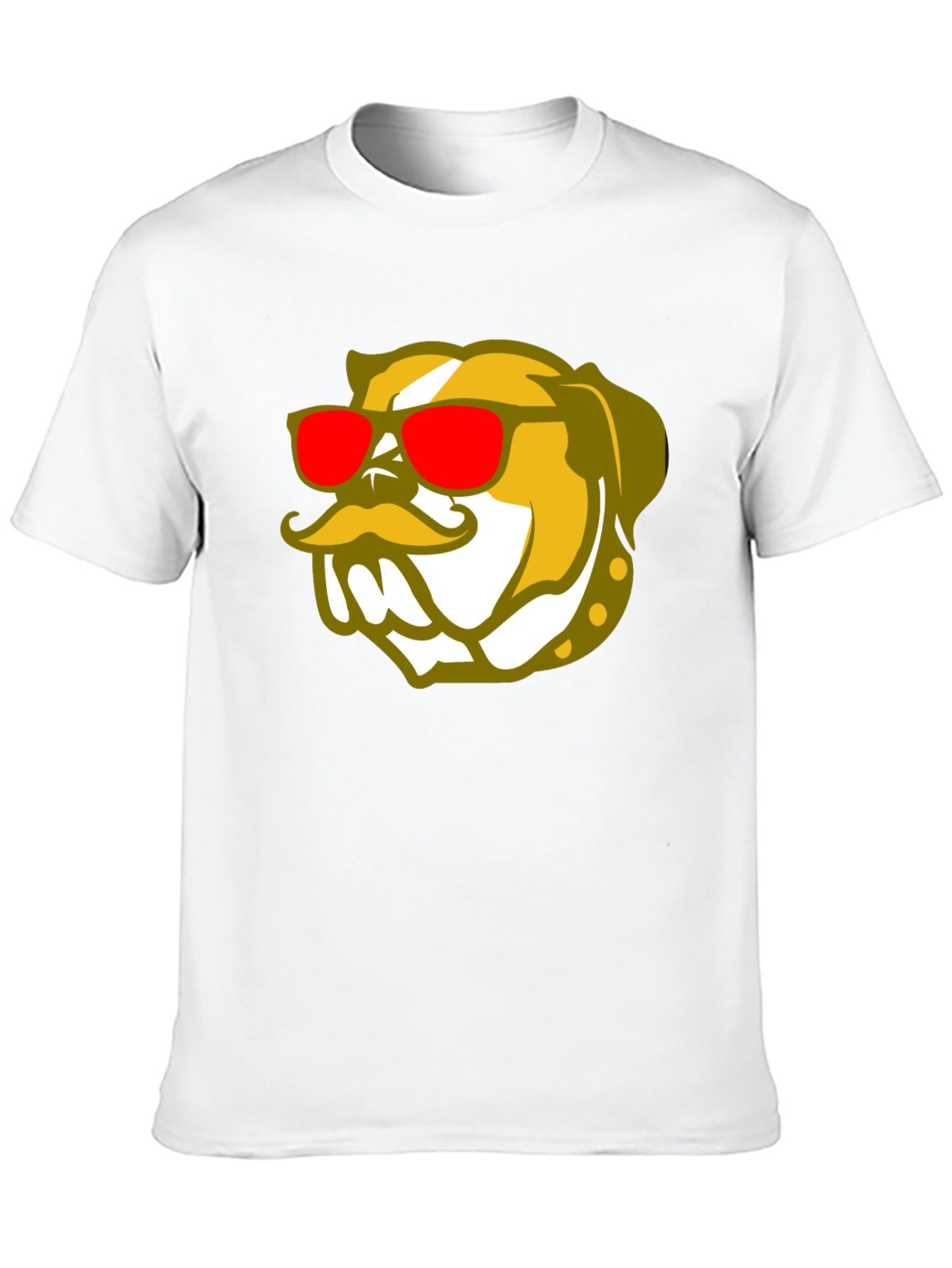 Black Cool Bulldog Graphic Black T-Shirt view 10