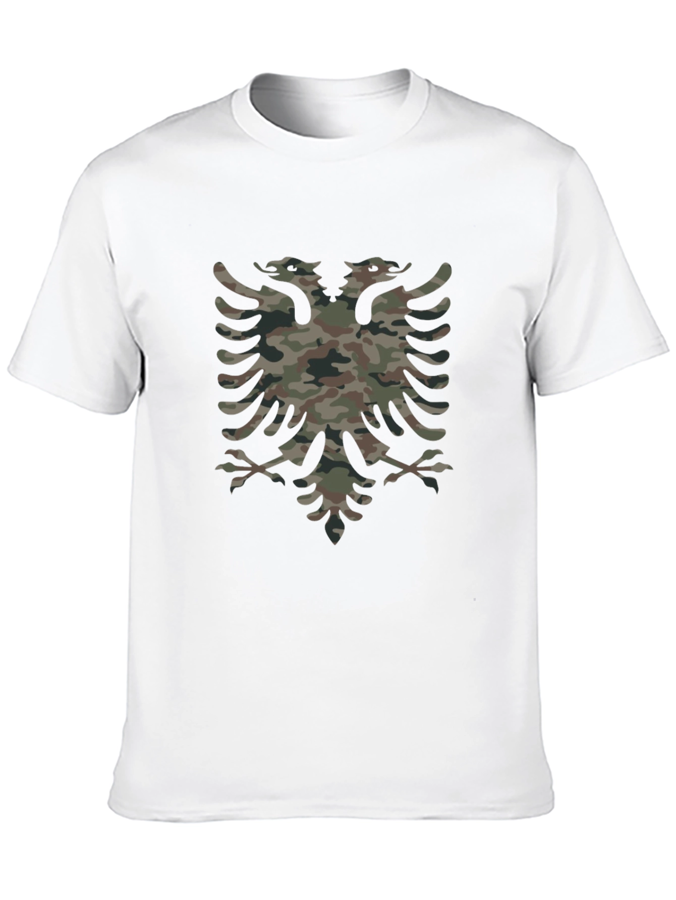 Black Camouflage Double-Headed Eagle Graphic Tee view 10