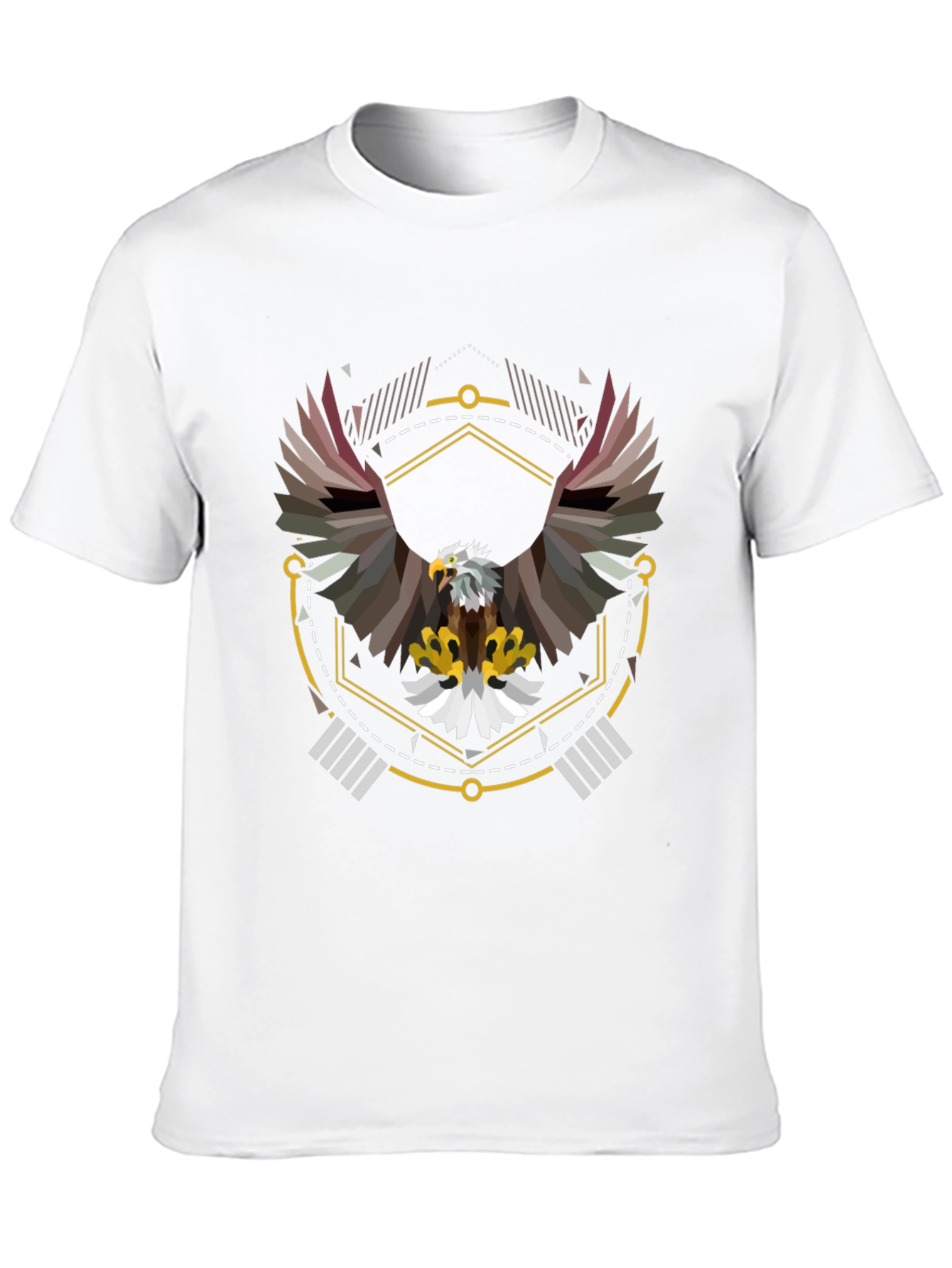 Black Geometric Eagle Graphic Tee - Black view 10