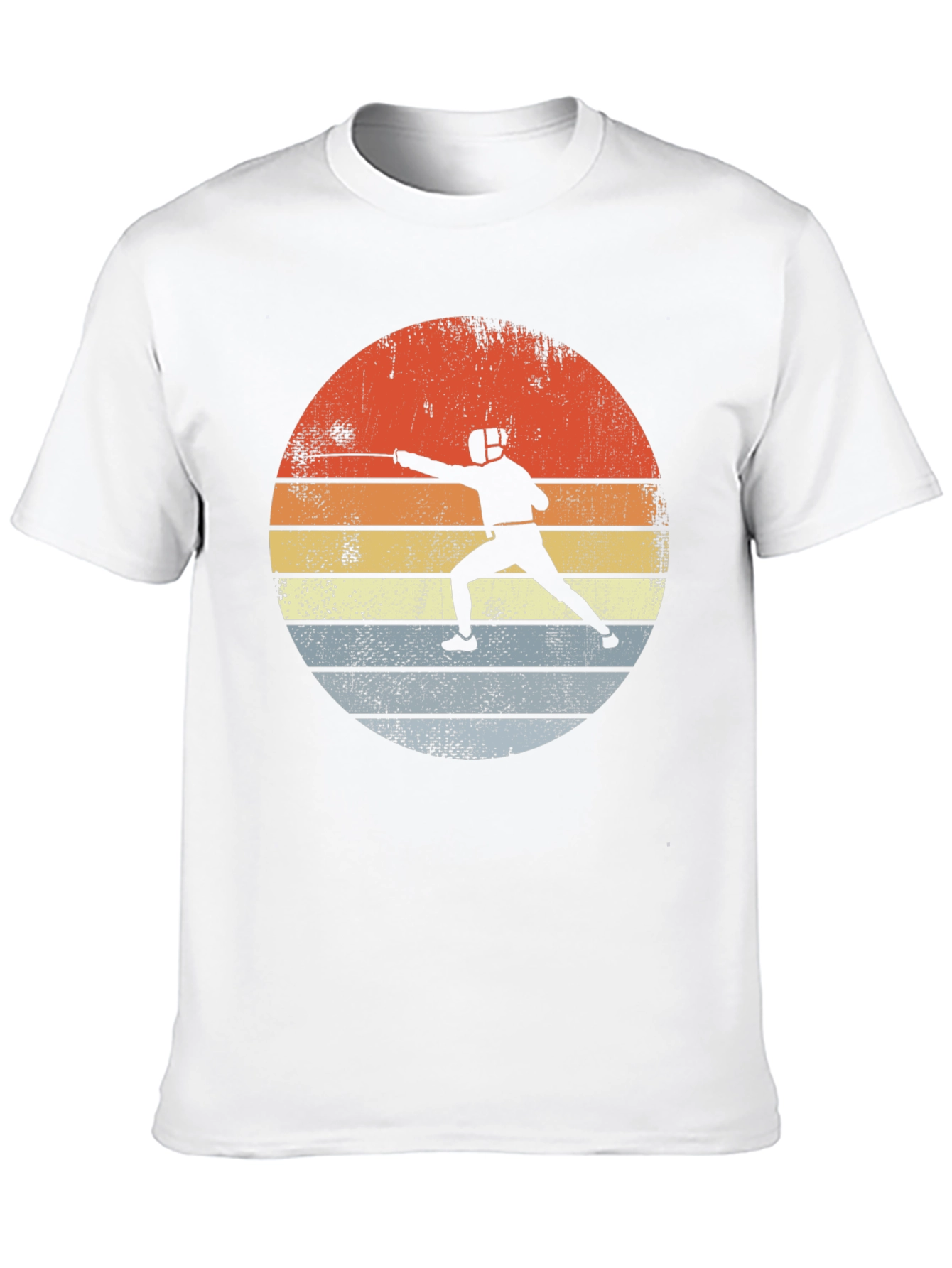 Black Fencing Sunset Graphic Tee - Retro Sportswear view 10