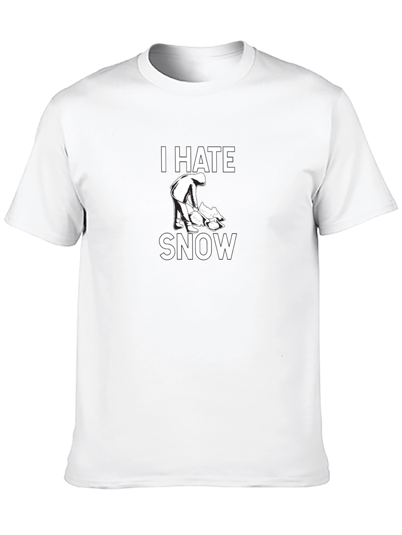 Black I Hate Snow T-Shirt - Funny Winter Tee view 10