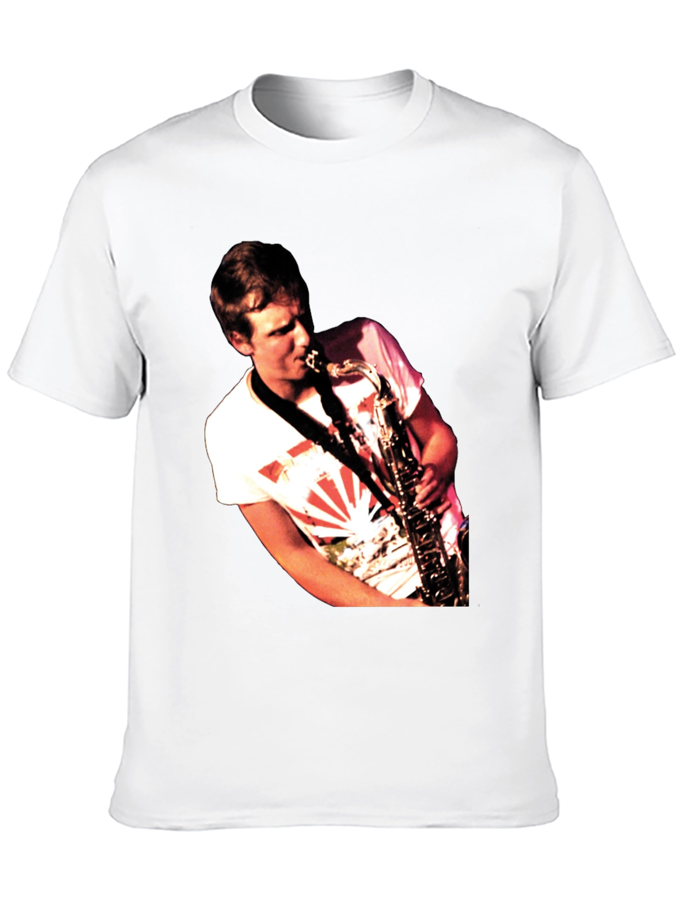Black Saxophone Player Graphic Black T-Shirt view 10