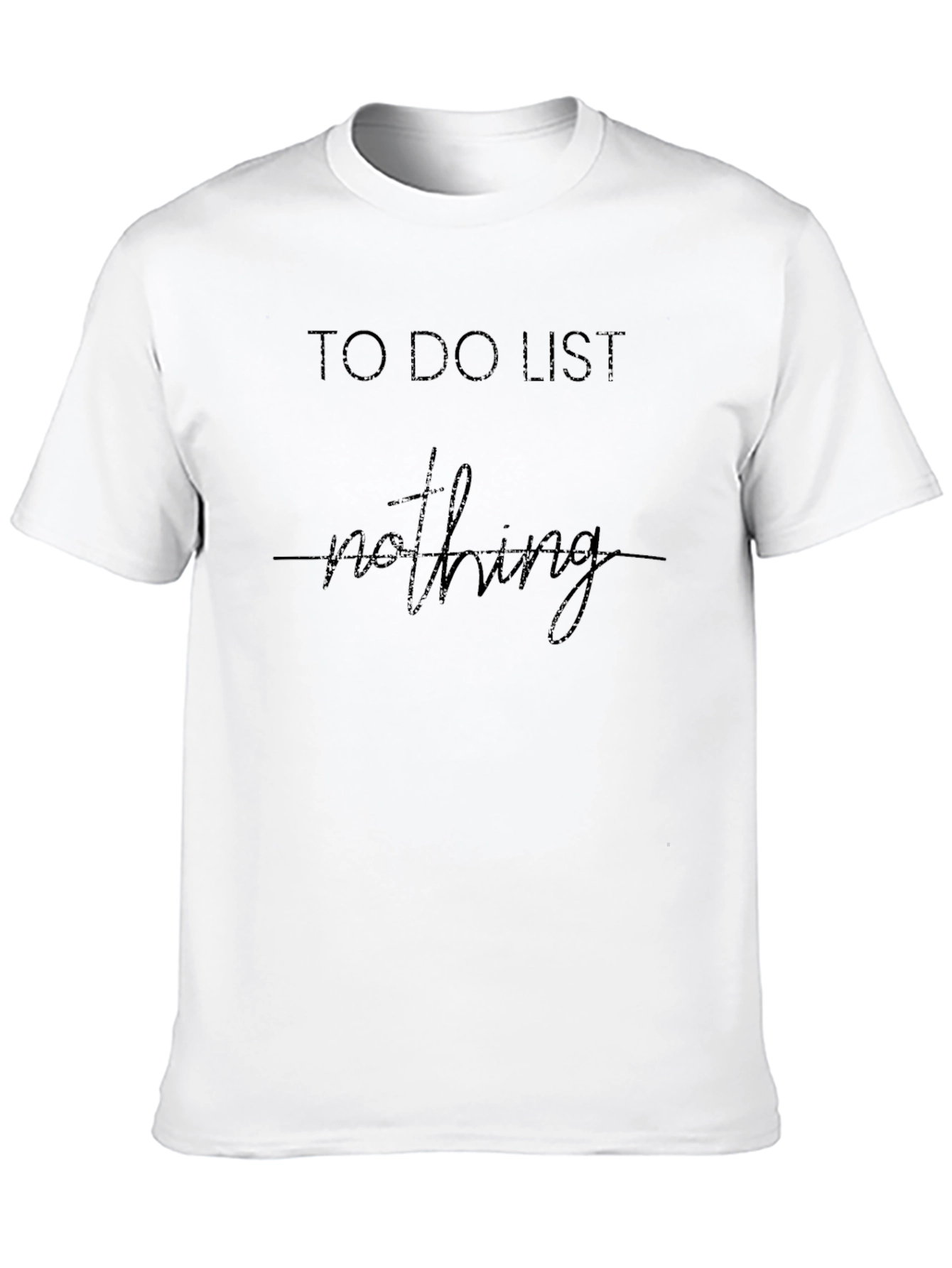 Black To Do List Nothing T-Shirt Black view 10
