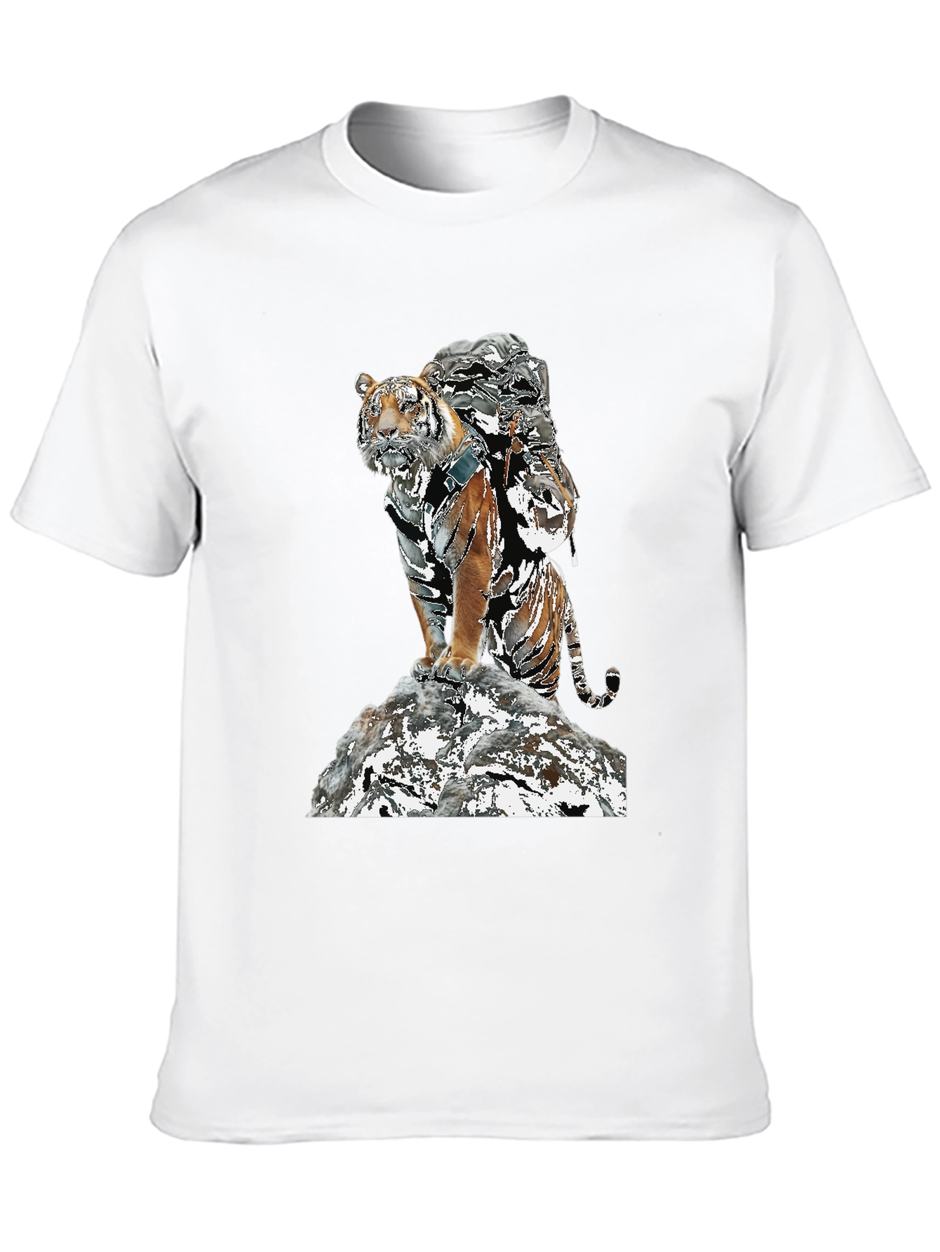 Black Tiger Graphic Tee - Black Cotton Blend view 10