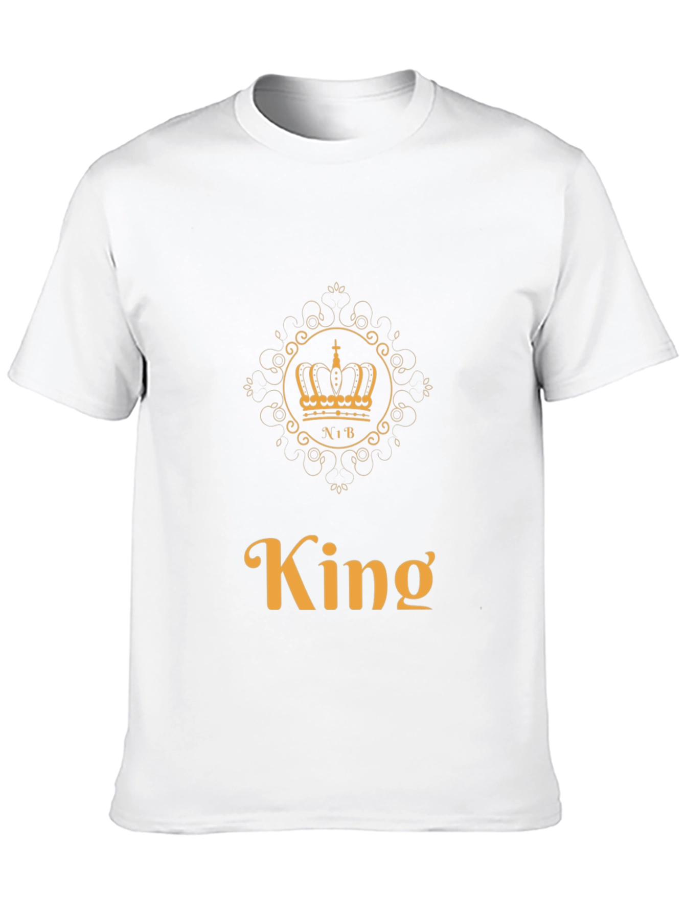 Black King Crown Graphic Tee - Trendy Men's T-Shirt view 10