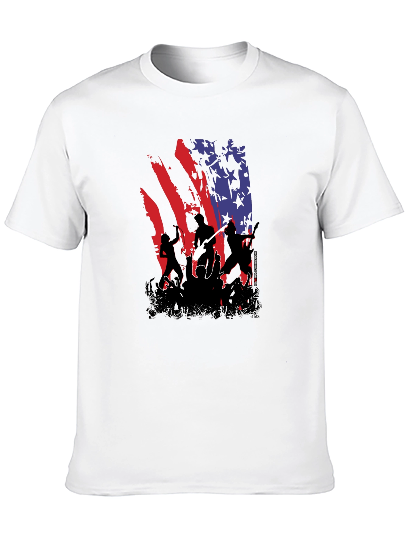 Black American Flag Concert Tee - Patriotic Rock view 10