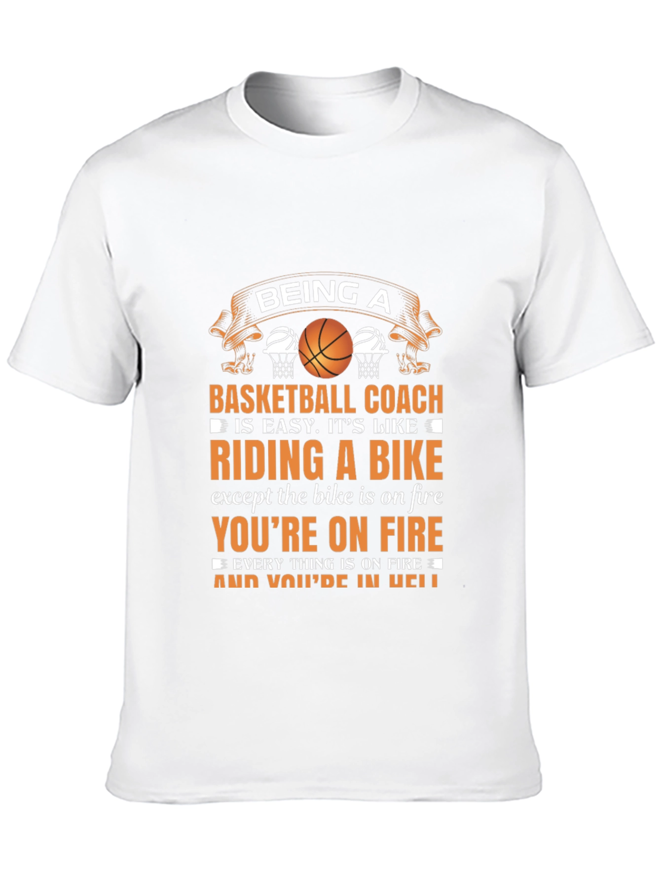 Black Basketball Coach T-Shirt - Riding a Bike Analogy view 10