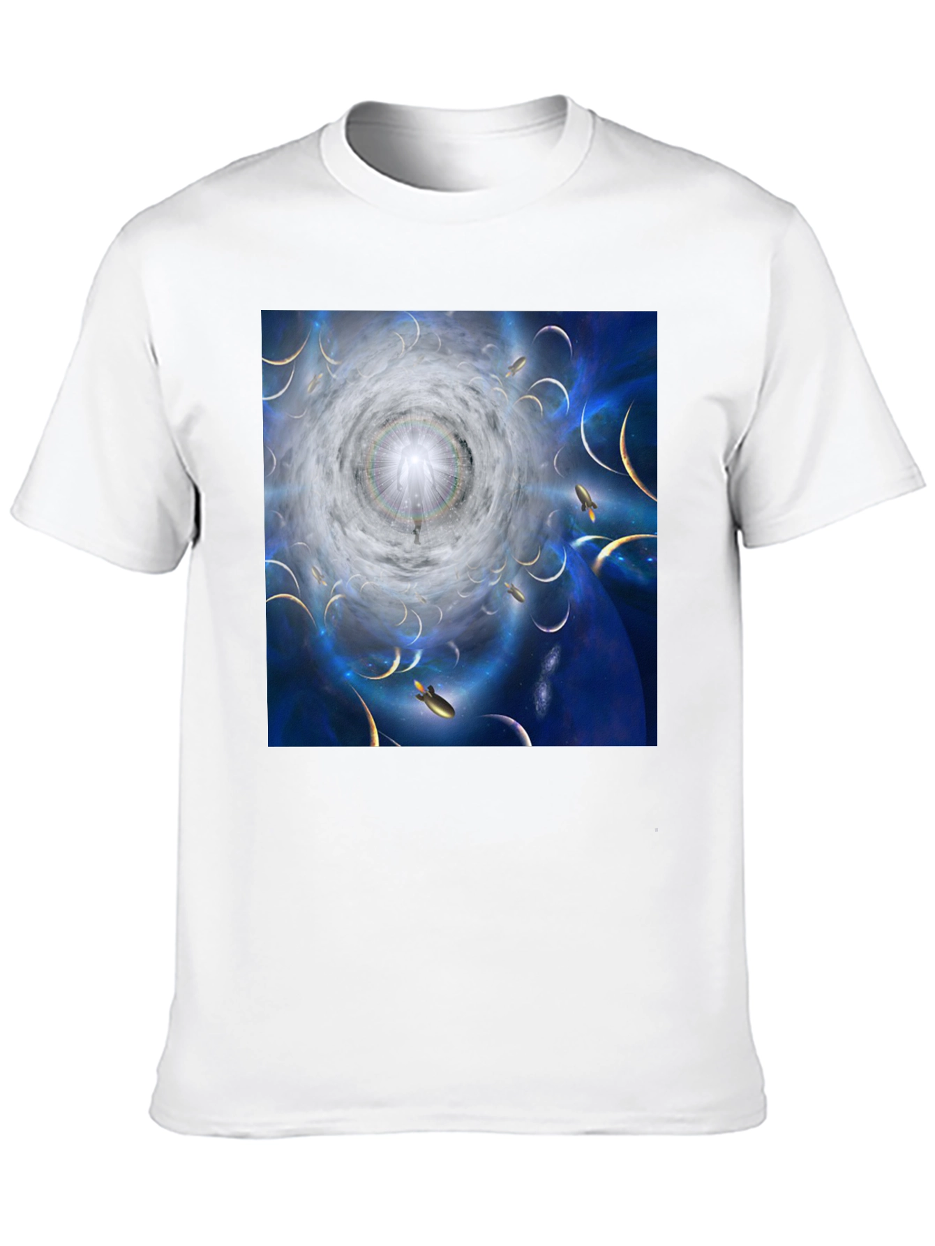 Black Celestial Dreamscape Graphic T-Shirt view 10