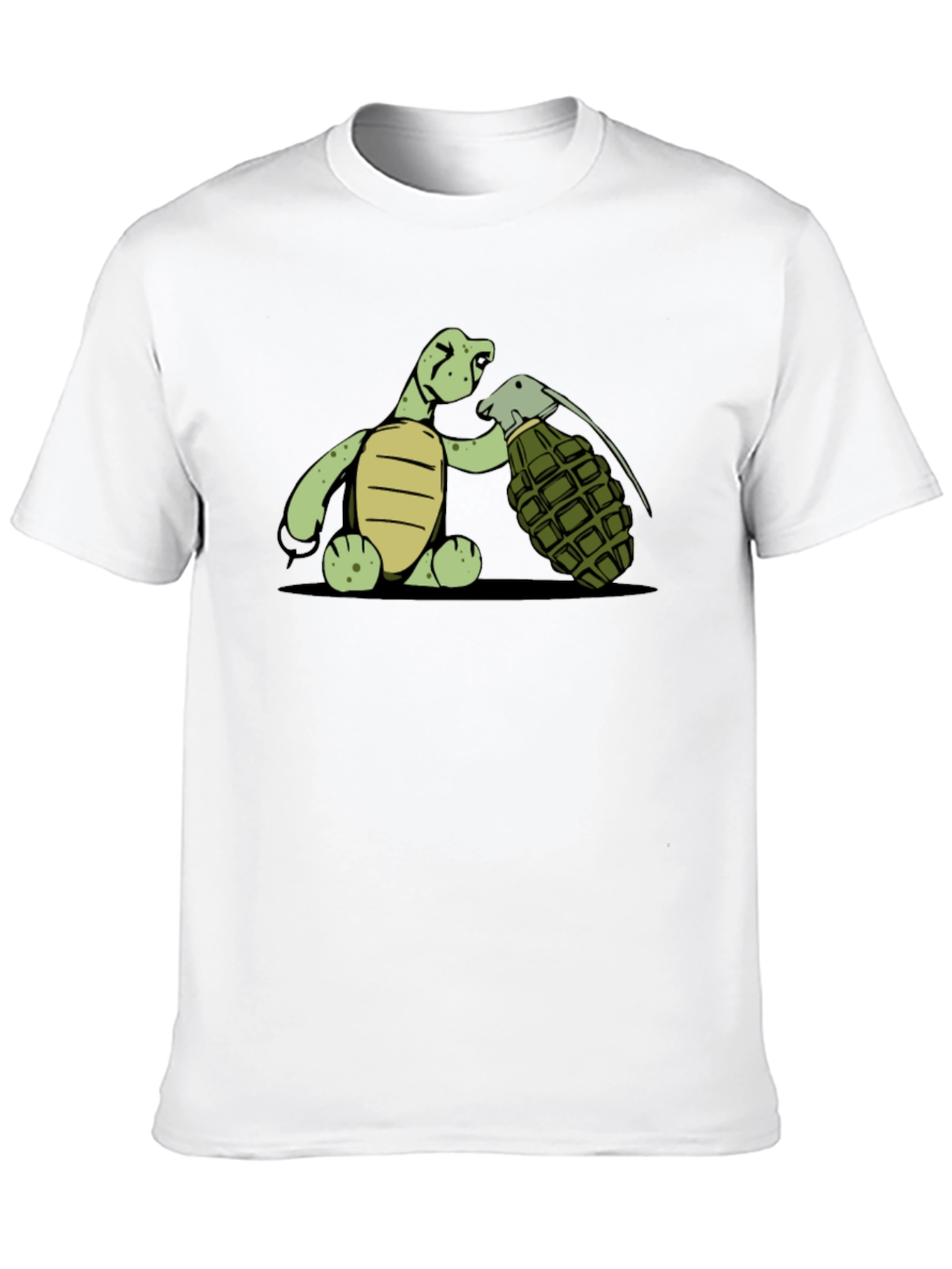 Black Turtle Grenade Graphic Tee - Black Cotton T-Shirt view 10