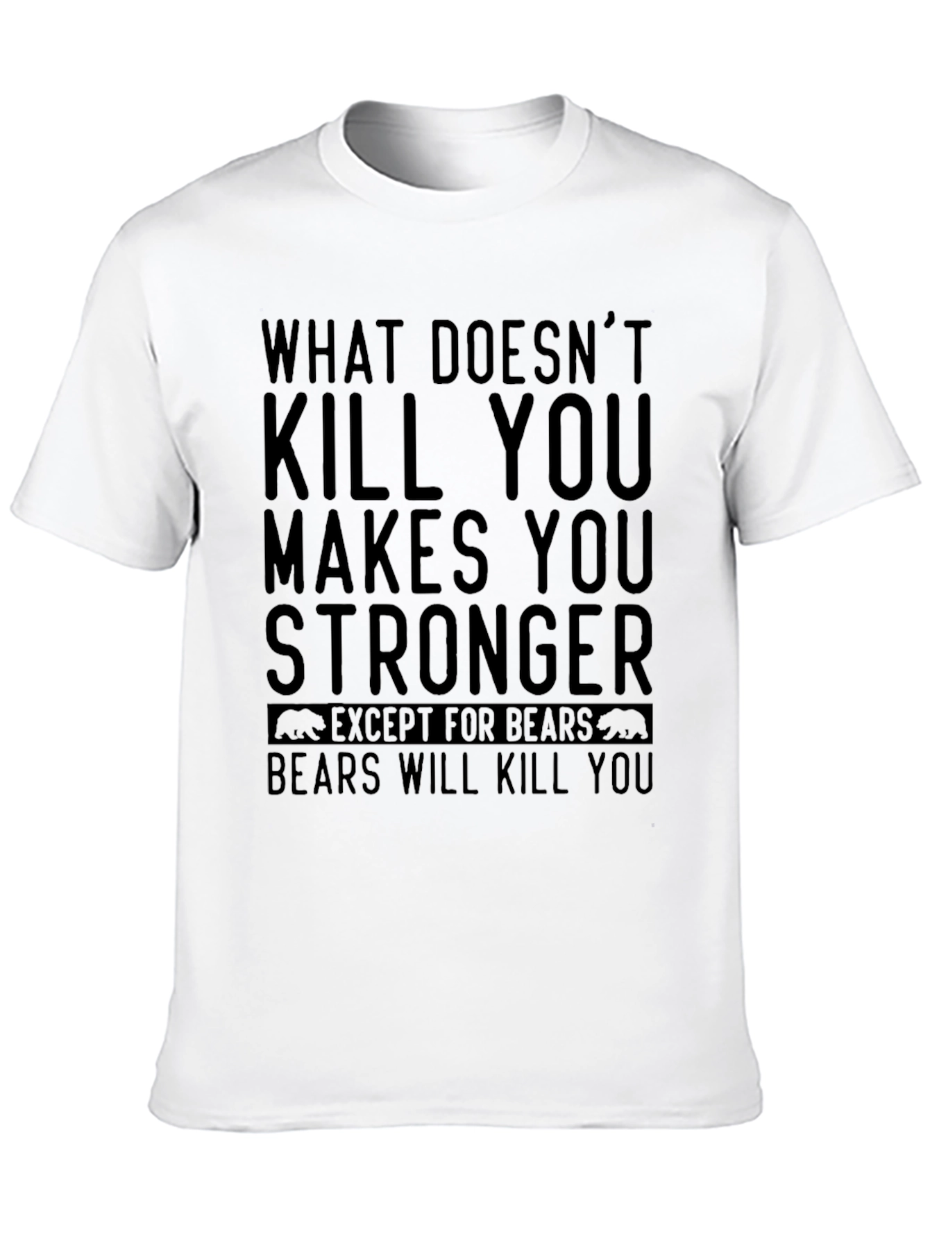 Black Bear Warning Graphic Tee - What Doesn't Kill You T-Shirt view 10