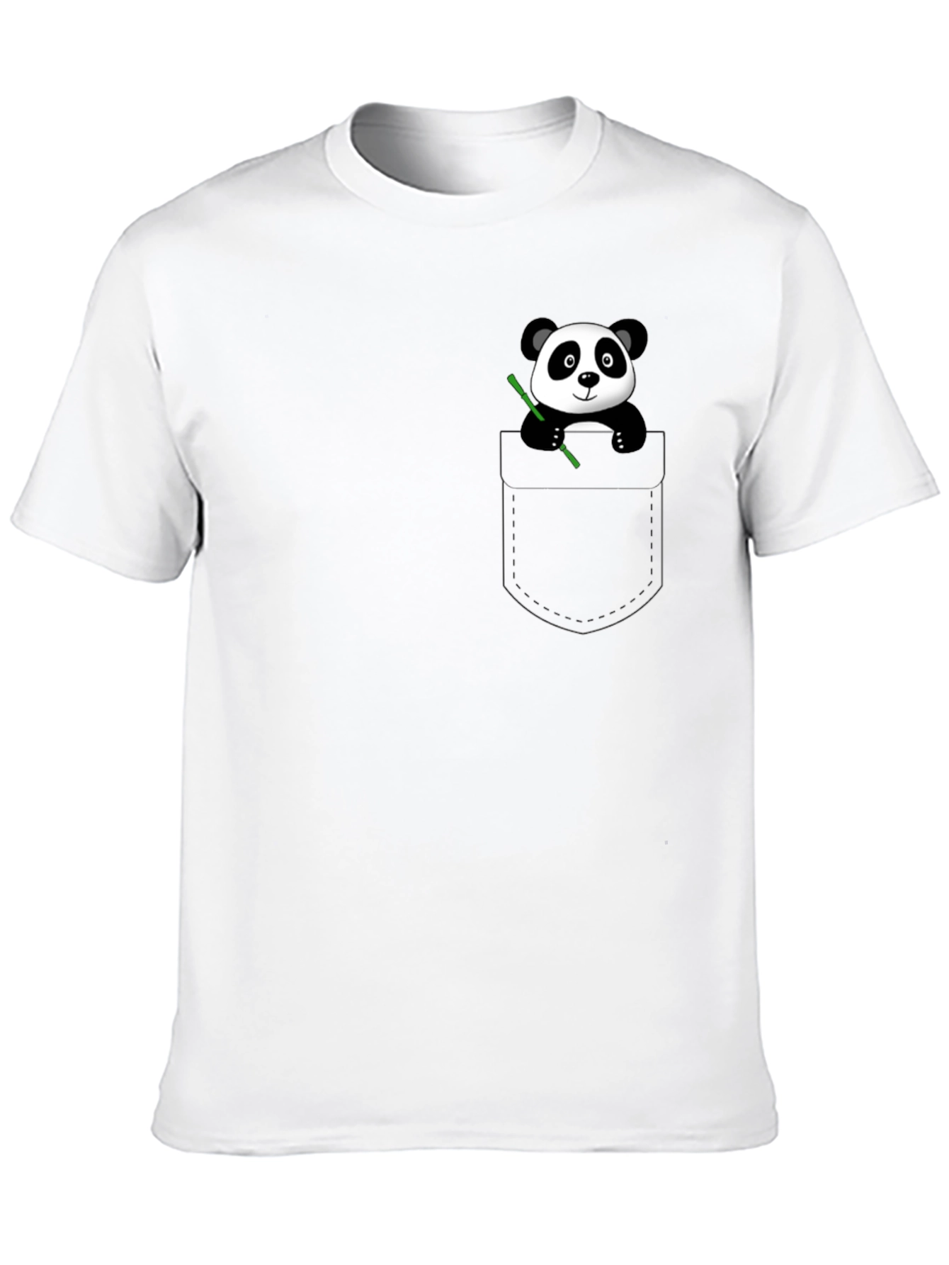 Black Panda Pocket T-Shirt - Cute & Comfy Black Tee view 10