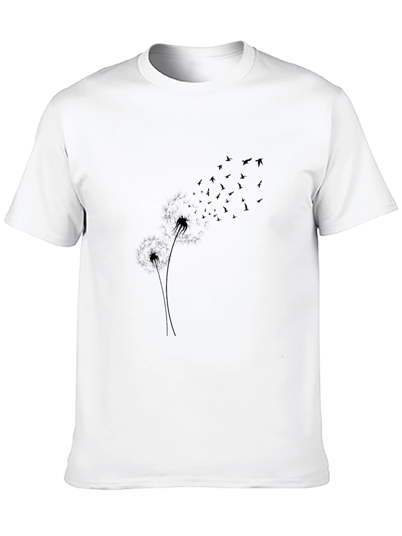 Black Black Dandelion Bird T-Shirt view 10